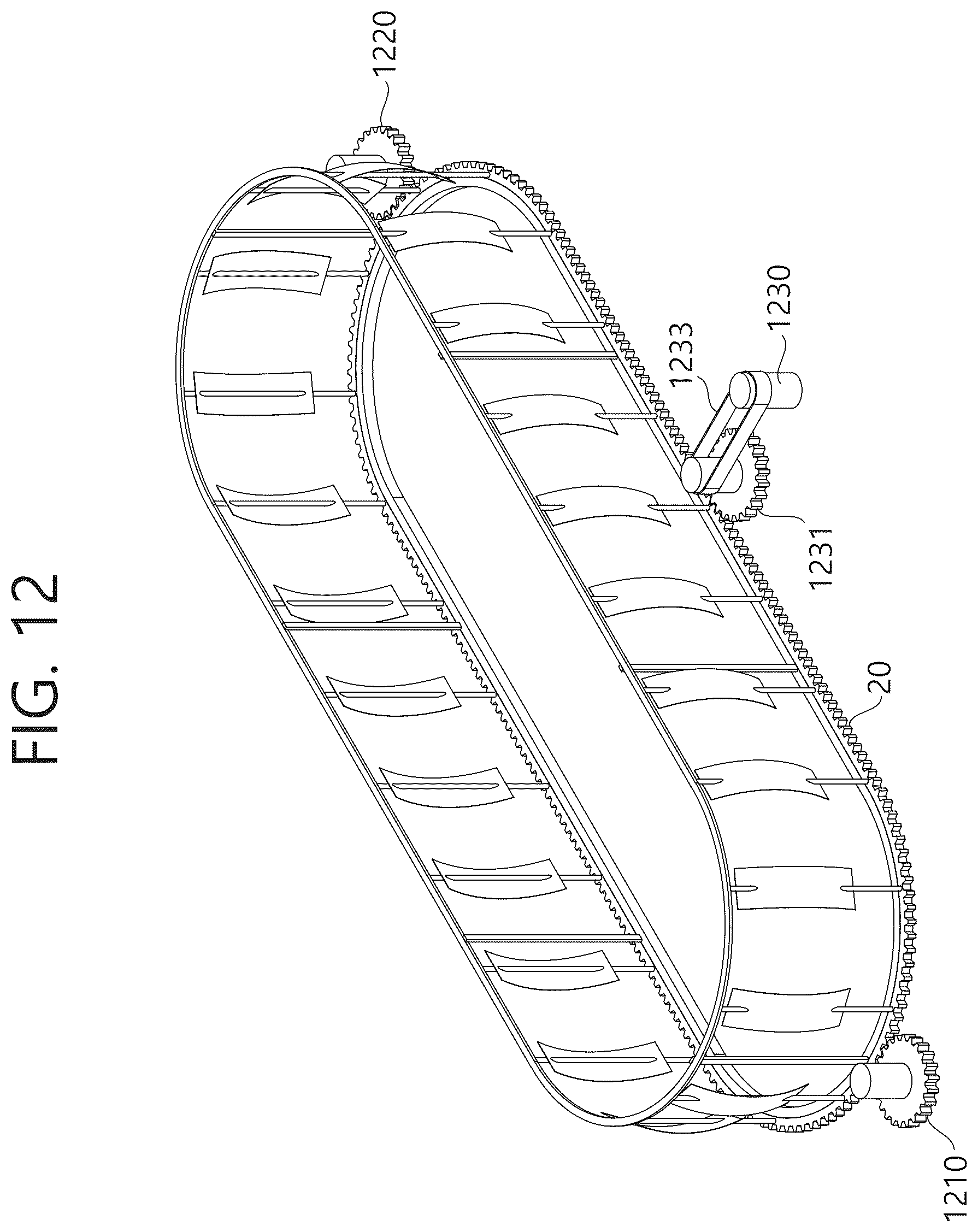 Patent US12338793 Figure 12 – Wind power generation system using moving body