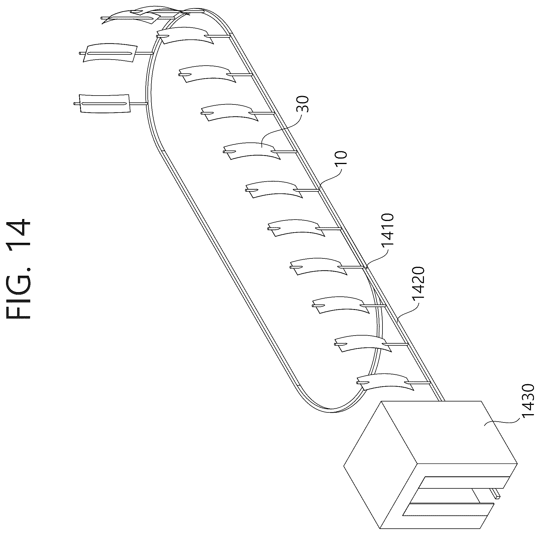 Patent US12338793 Figure 14 – Wind power generation system using moving body