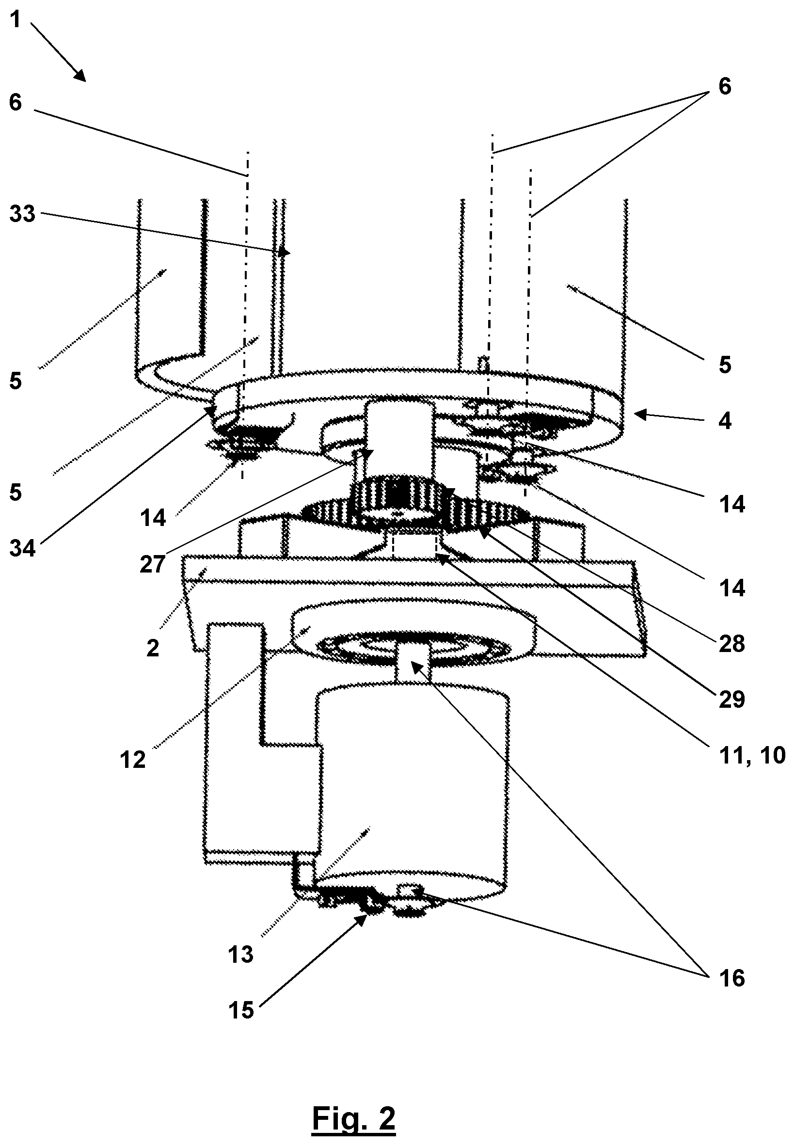 Patent US12338796 Figure 2 – Flow power plant having pivoting blades