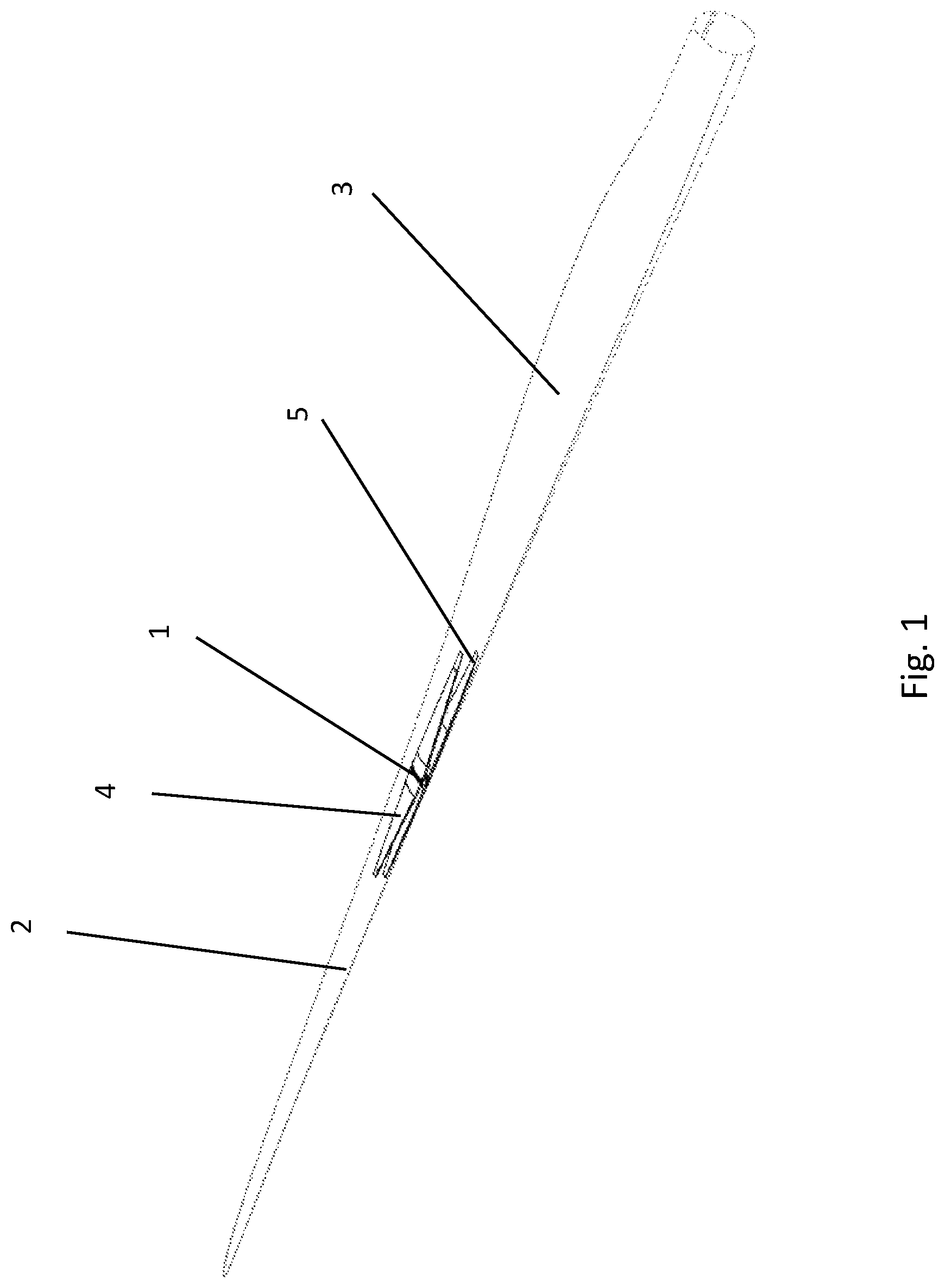 Patent US12338797 Figure 1 – System for protection against lightning strikes for a modular blade and method of forming a stack