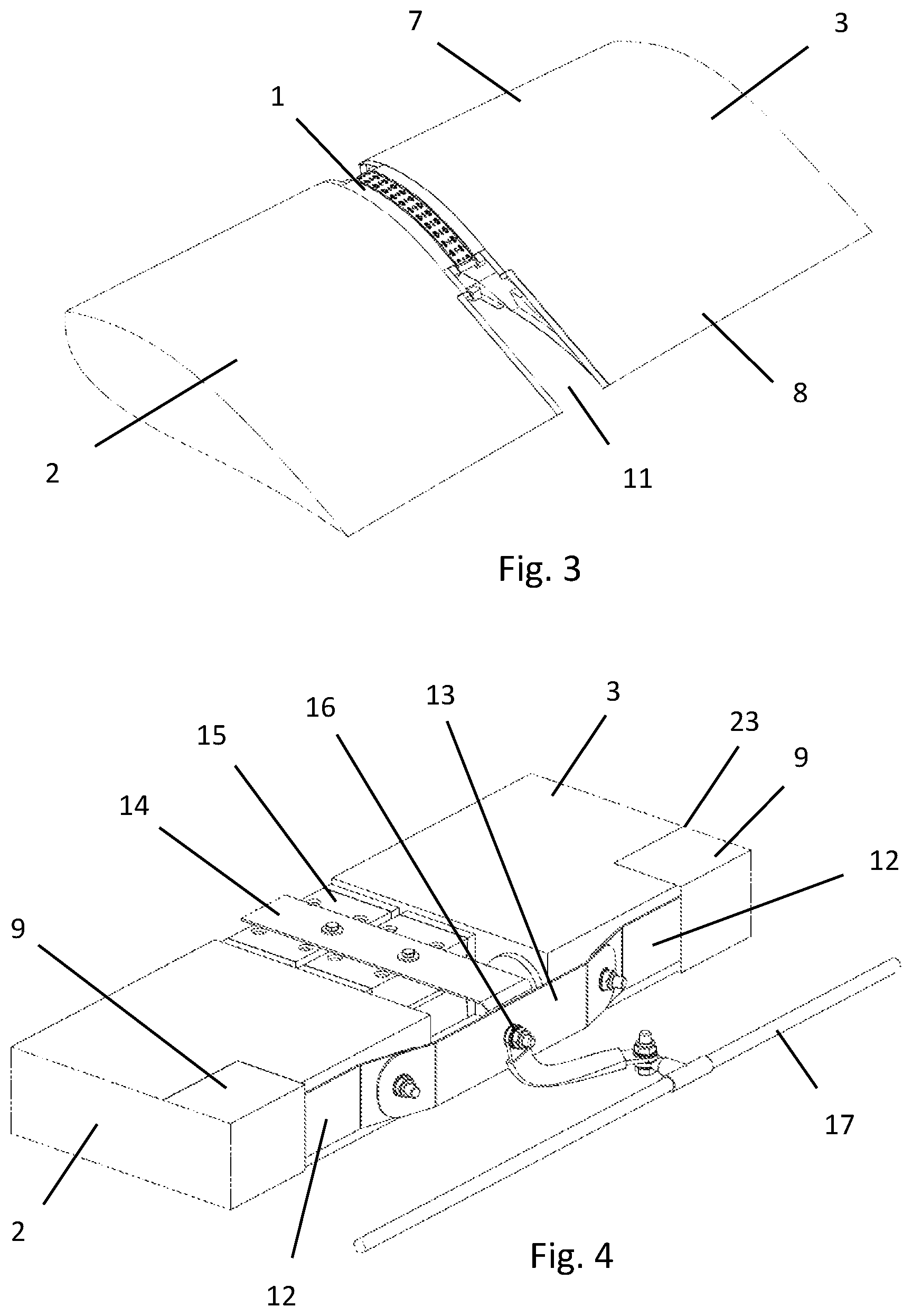Patent US12338797 Figure 3 – System for protection against lightning strikes for a modular blade and method of forming a stack