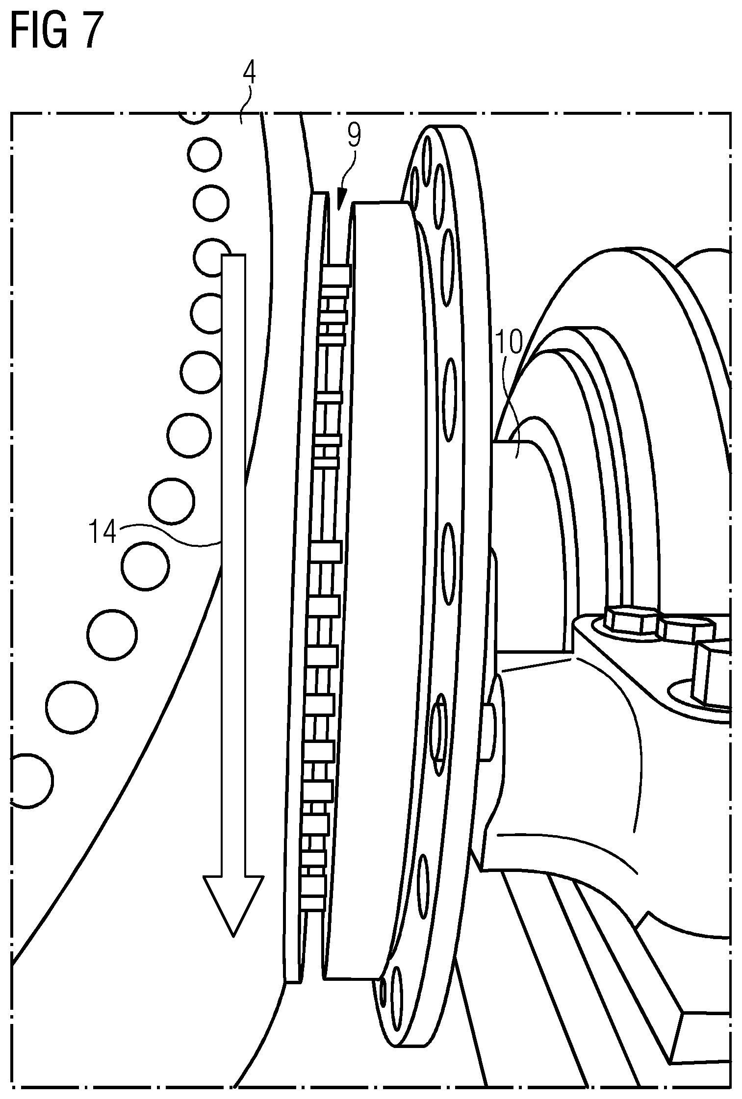 Patent US12338799 Figure 7 – System for repositioning two components of a wind turbine with respect to each other