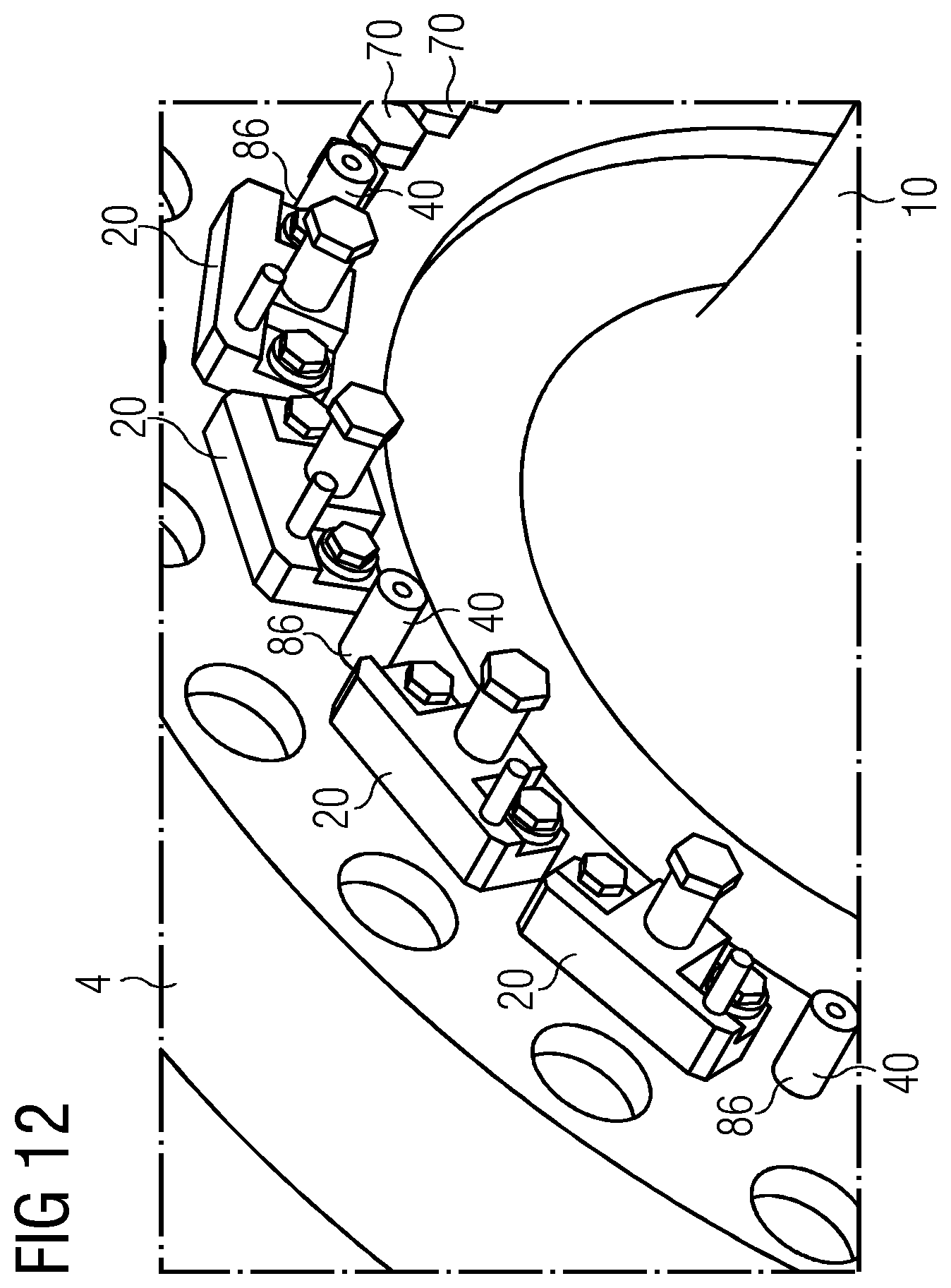 Patent US12338799 Figure 11 – System for repositioning two components of a wind turbine with respect to each other