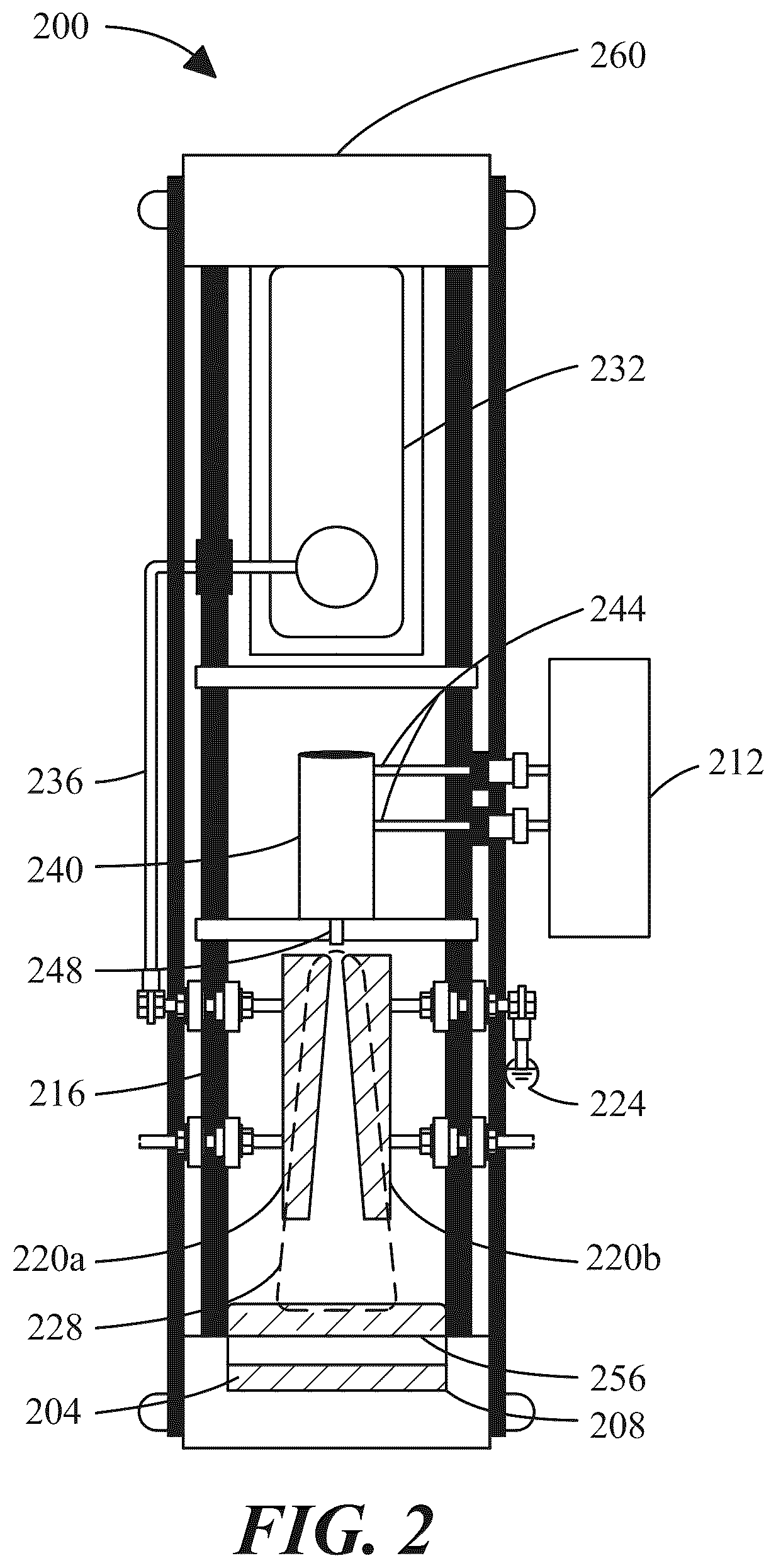 Patent US12338803 Figure 2 – Apparatus for a modular plasma reactor and method of use