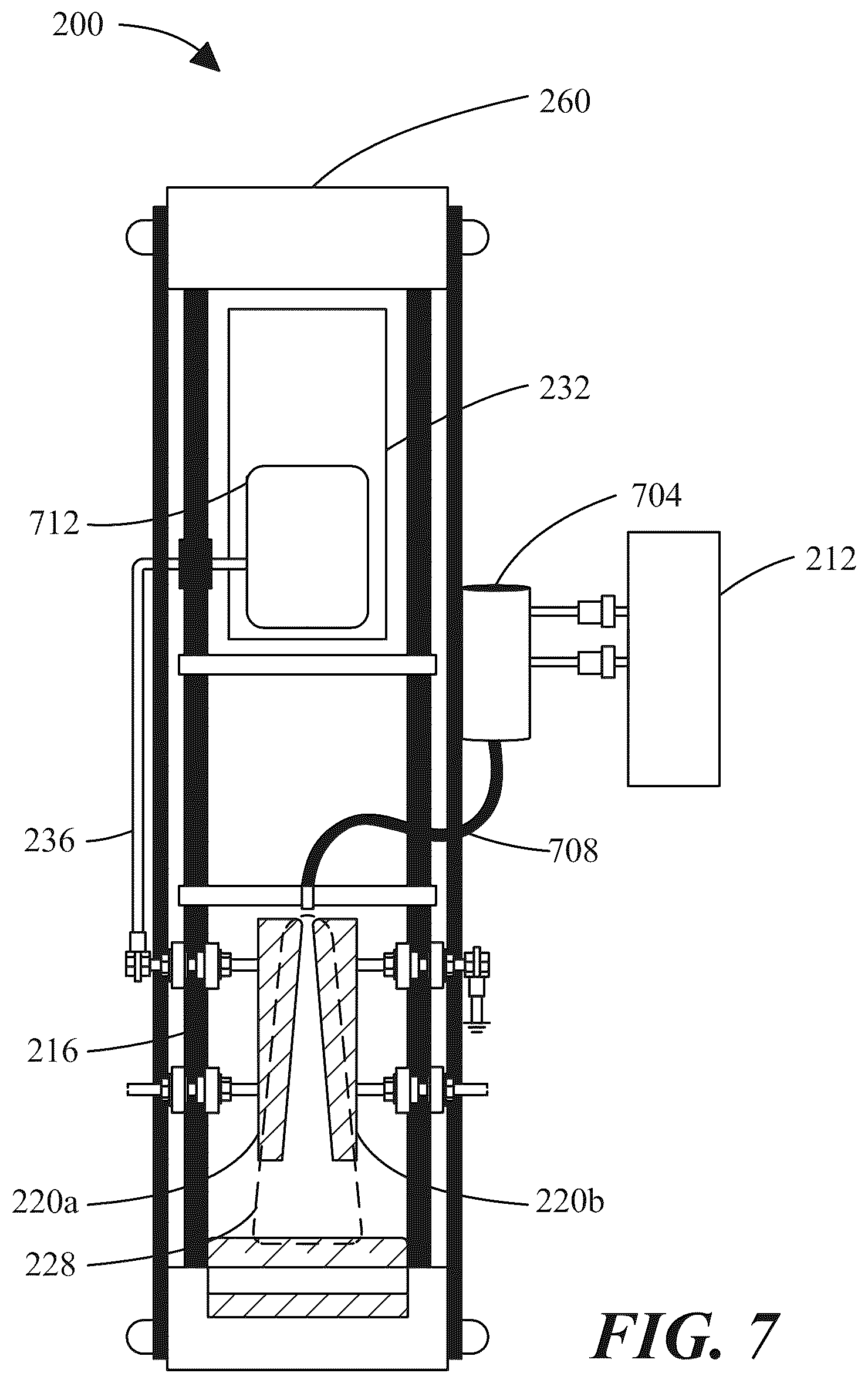 Patent US12338803 Figure 7 – Apparatus for a modular plasma reactor and method of use