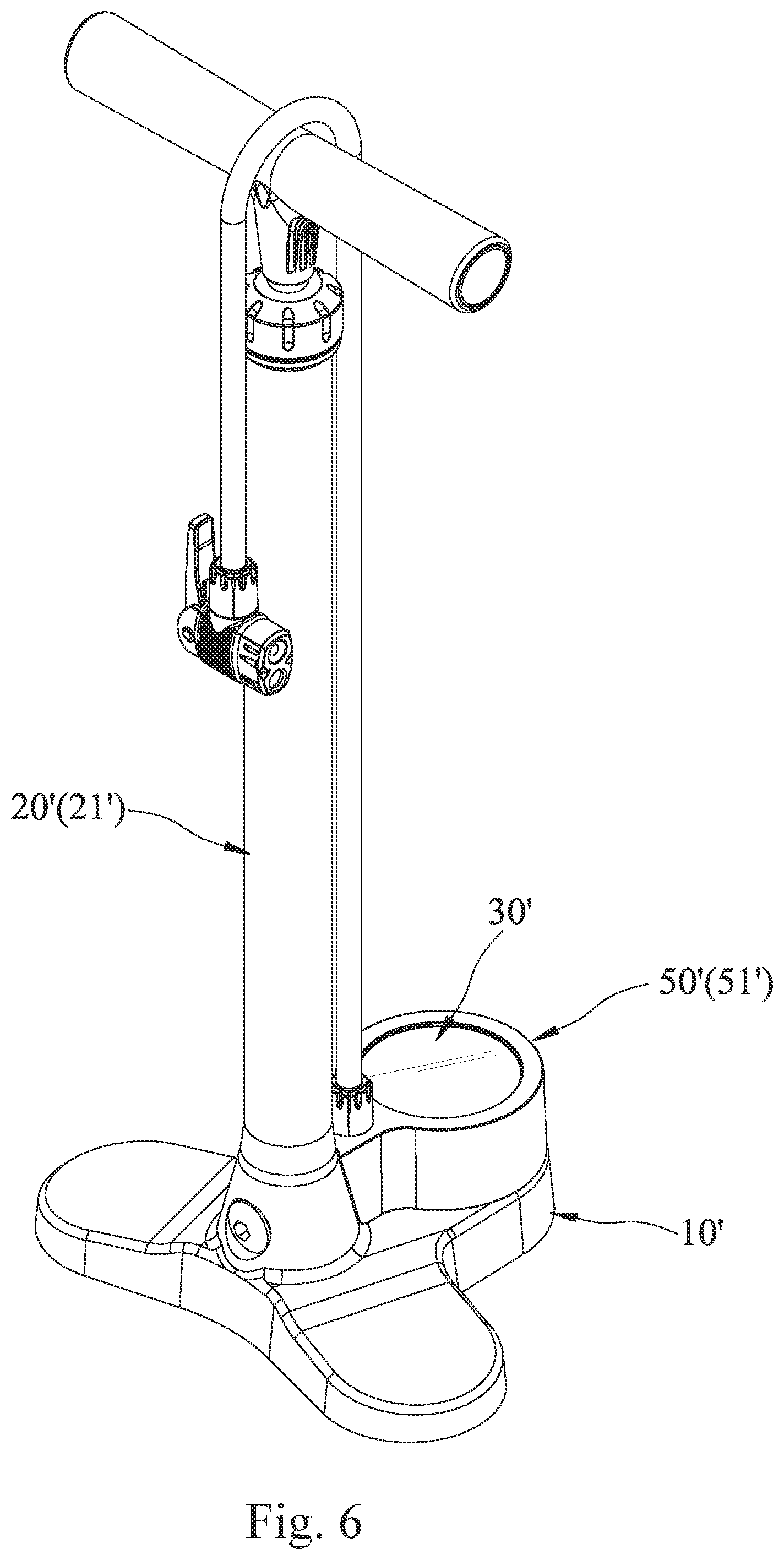 Patent US12338806 Figure 6 – Easy-to-assemble floor pump
