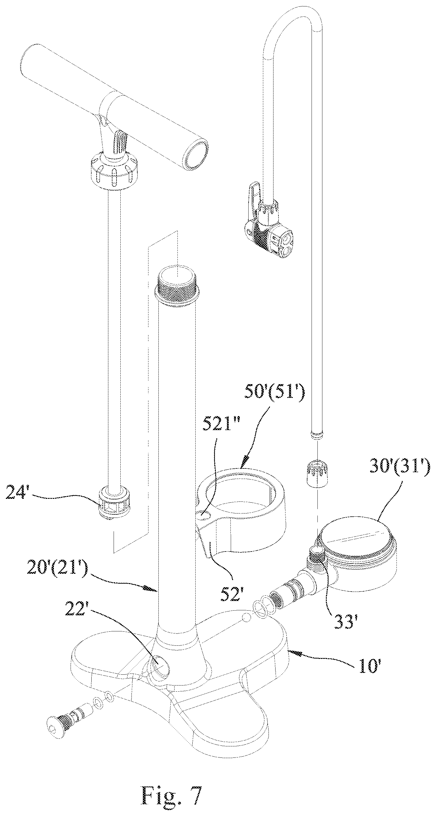 Patent US12338806 Figure 7 – Easy-to-assemble floor pump