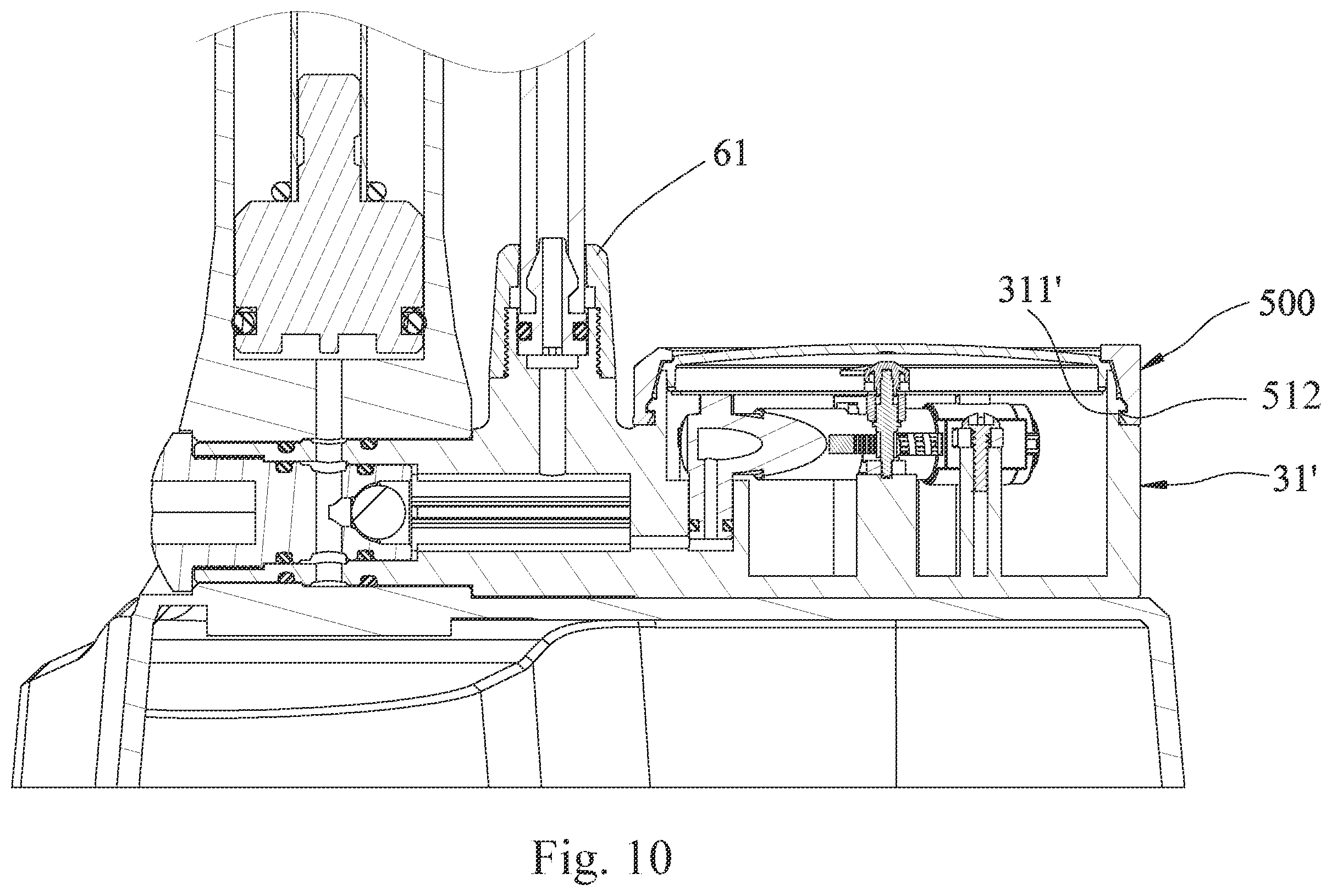 Patent US12338806 Figure 10 – Easy-to-assemble floor pump