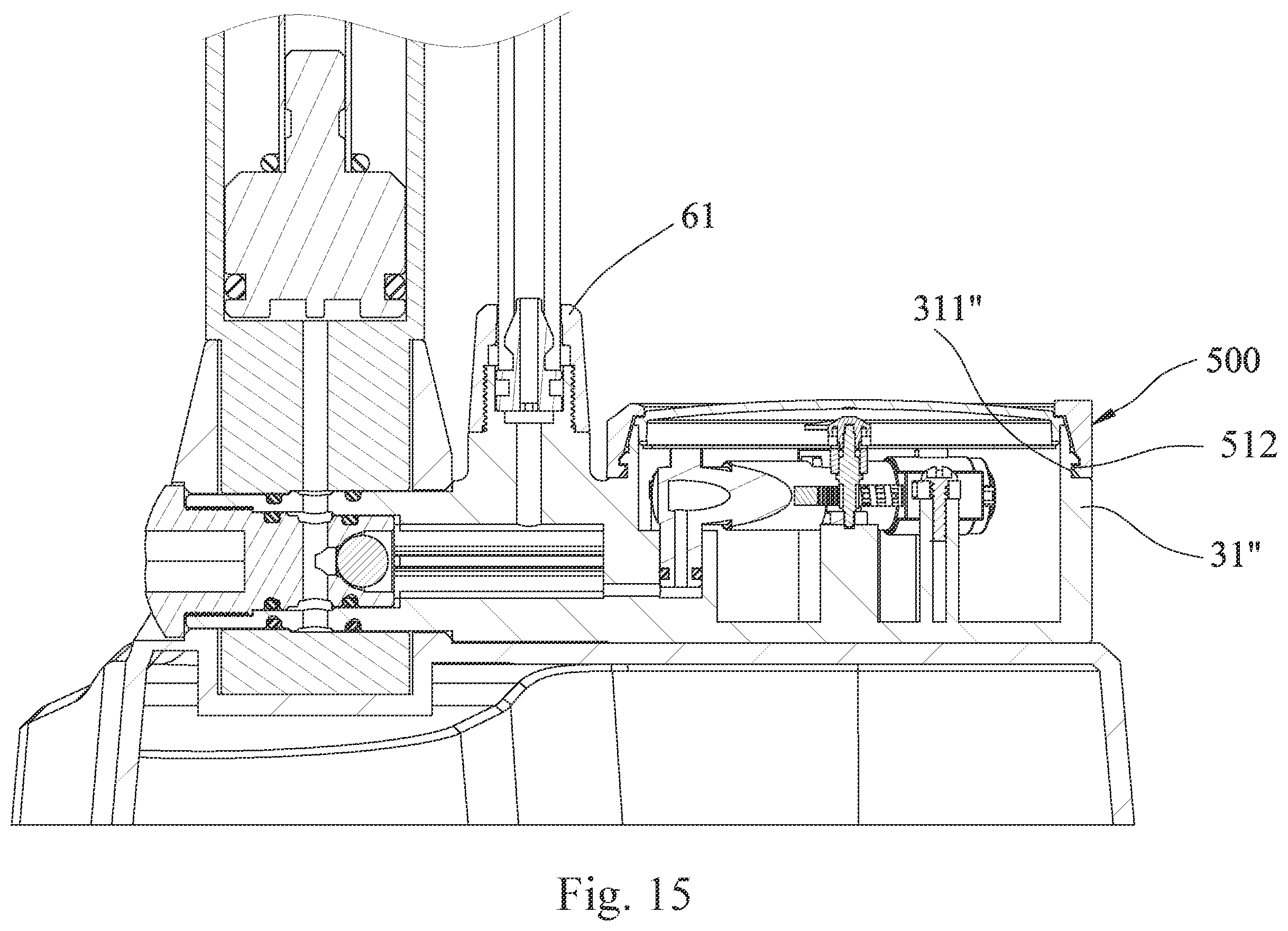 Patent US12338806 Figure 15 – Easy-to-assemble floor pump