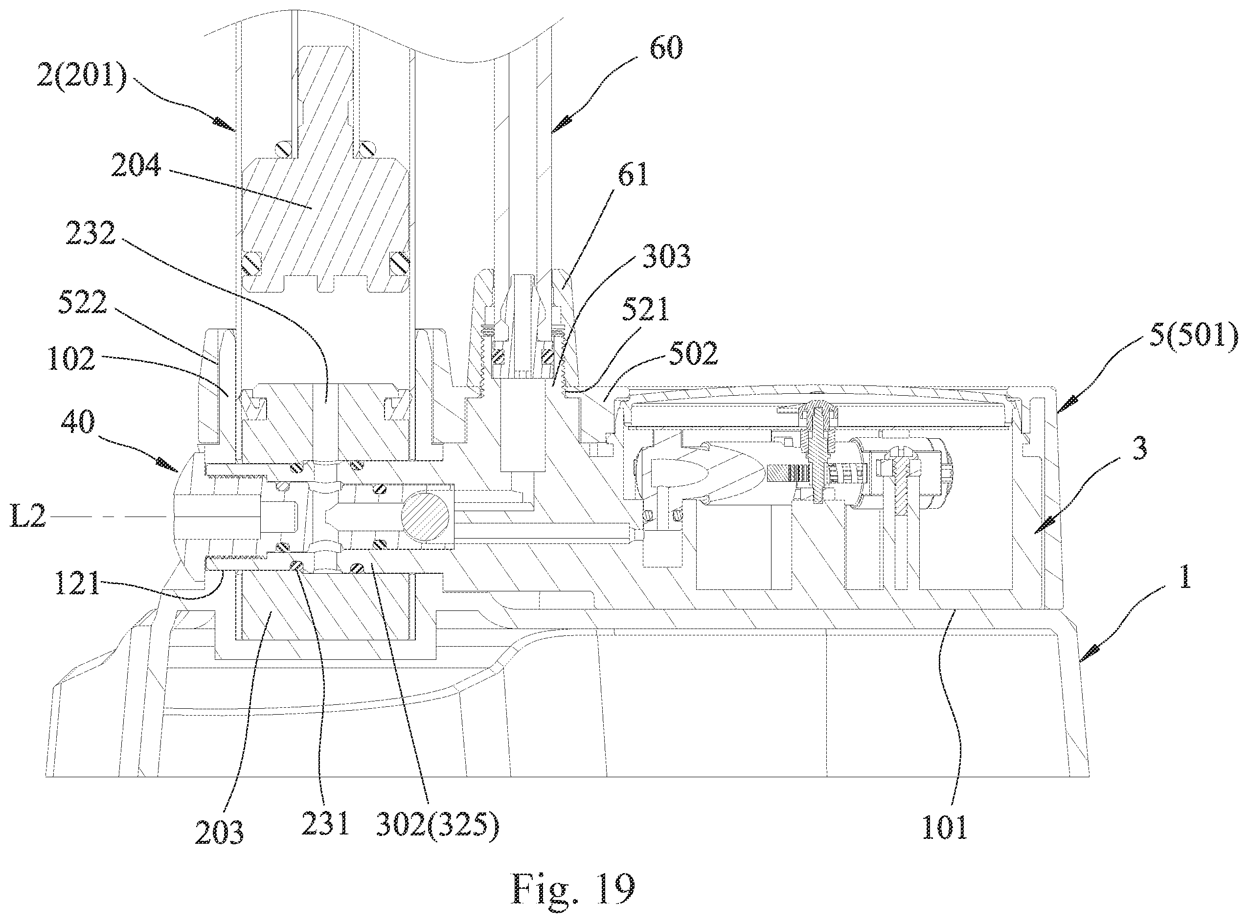 Patent US12338806 Figure 19 – Easy-to-assemble floor pump