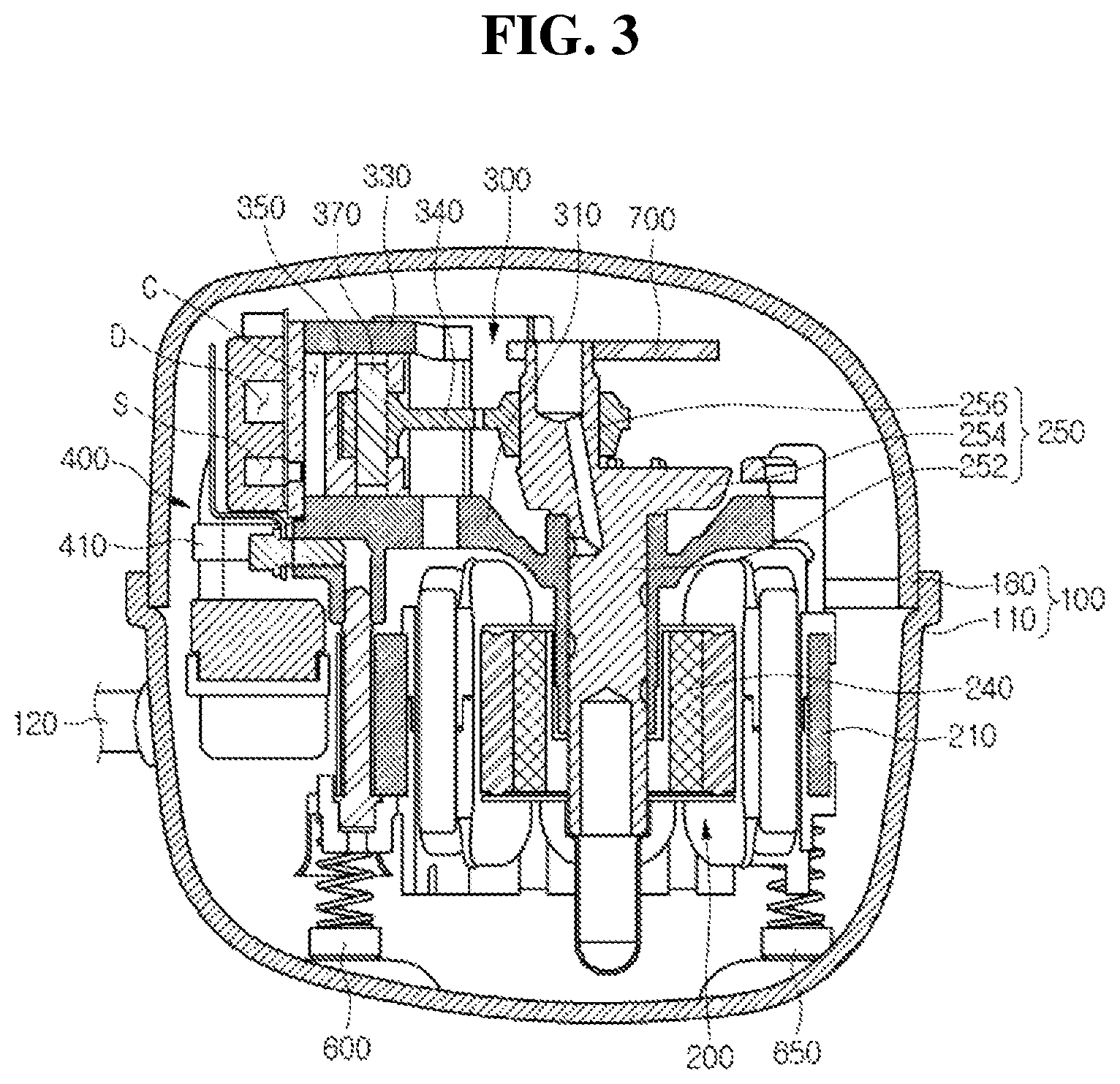 Patent US12338807 Figure 3 – Reciprocating compressor