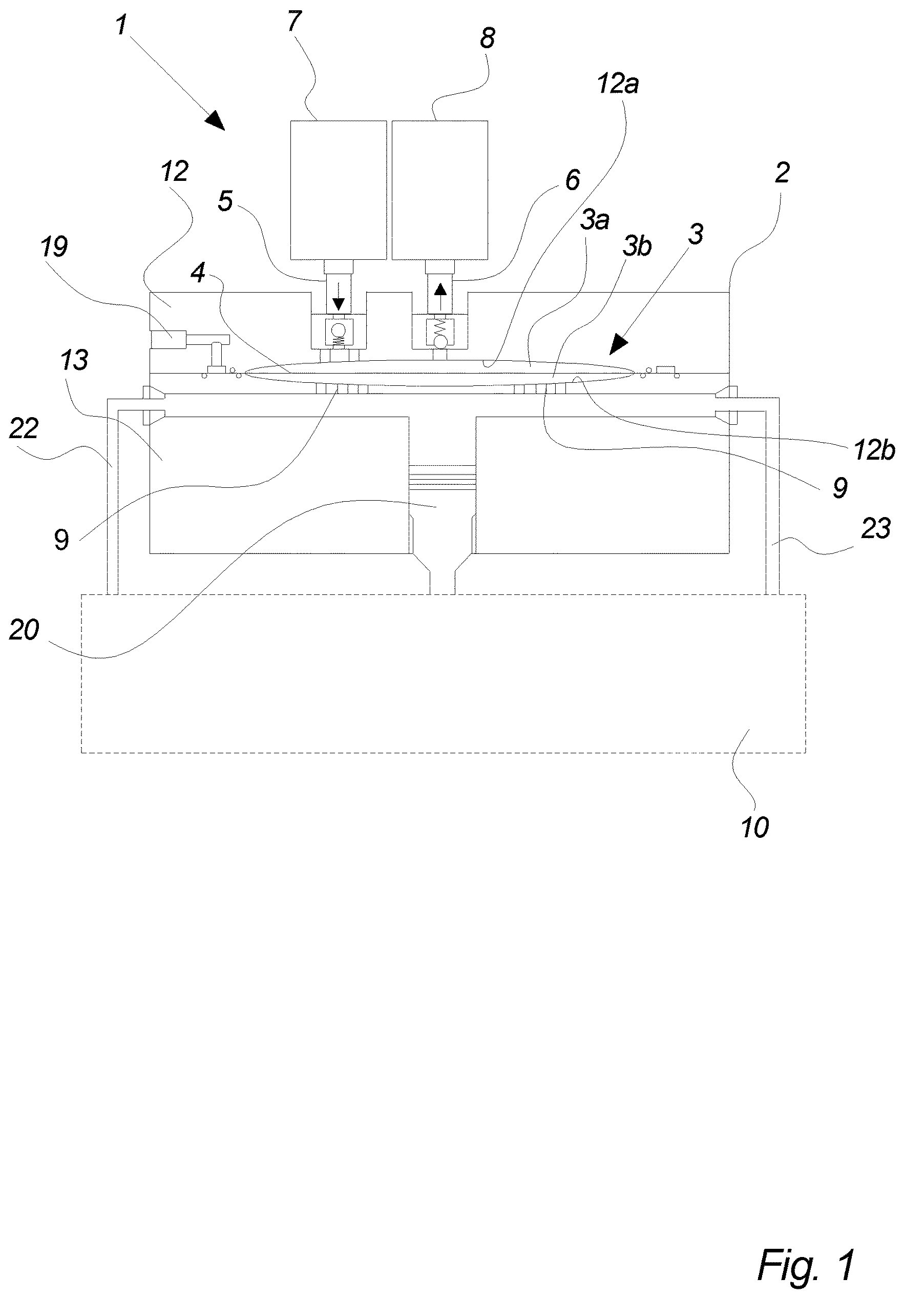 Patent US12338809 Figure 1 – Diaphragm compressor with an oblong shaped chamber