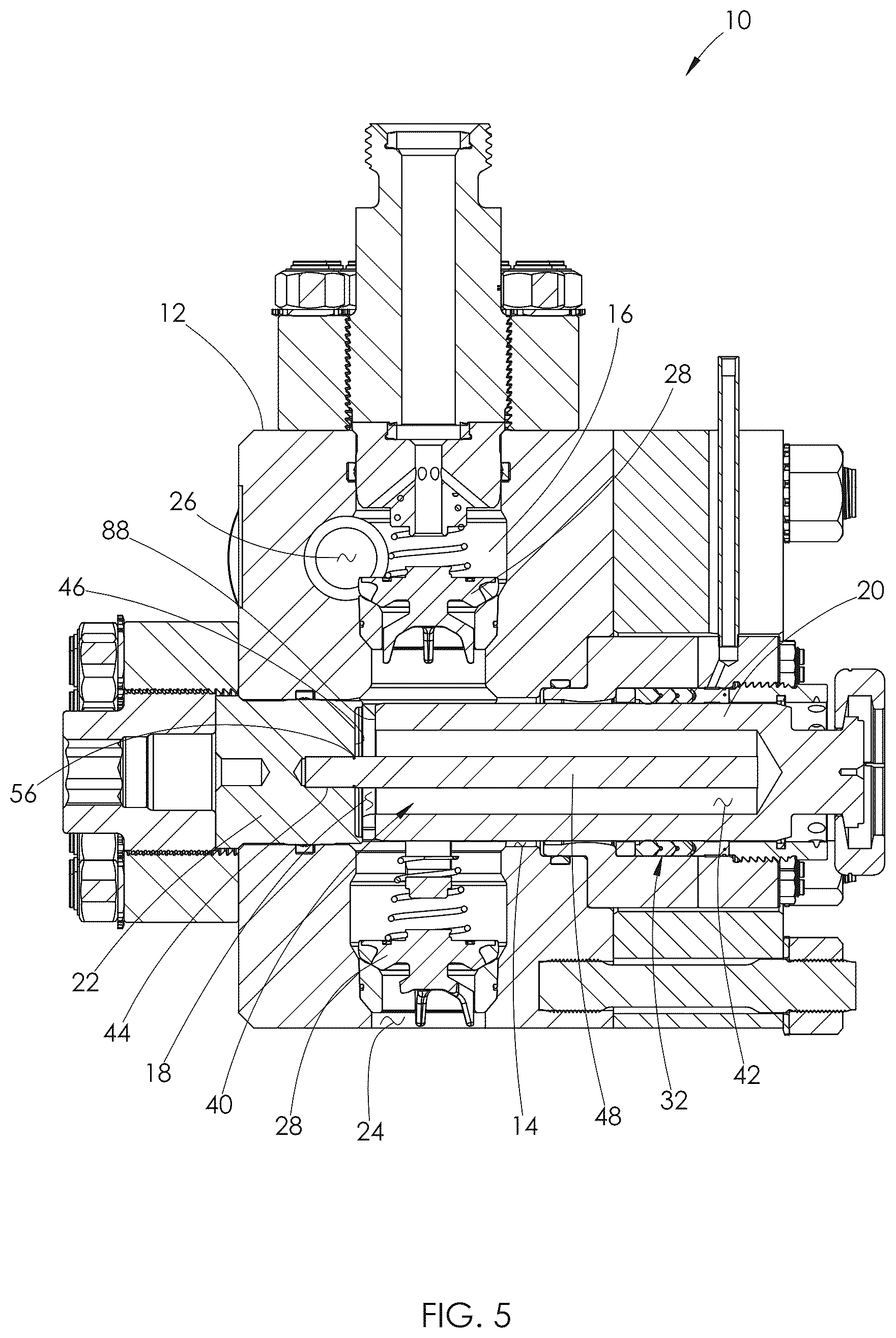 Patent US12338813 Figure 5 – Liquid cooled plunger system