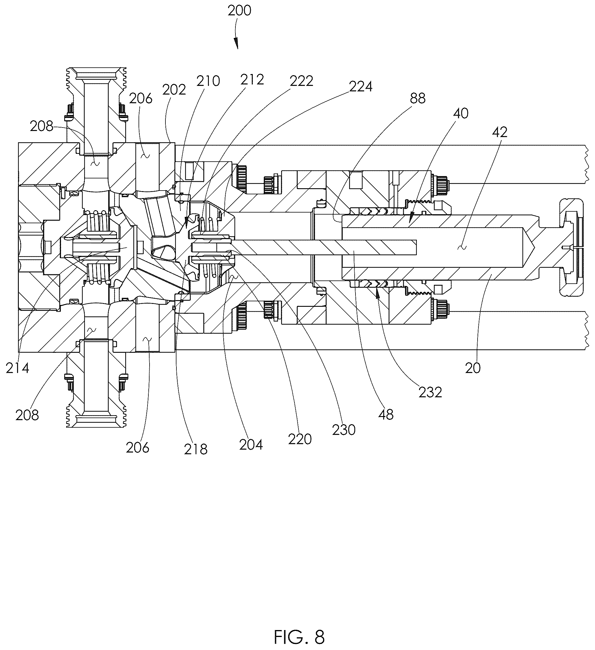 Patent US12338813 Figure 8 – Liquid cooled plunger system