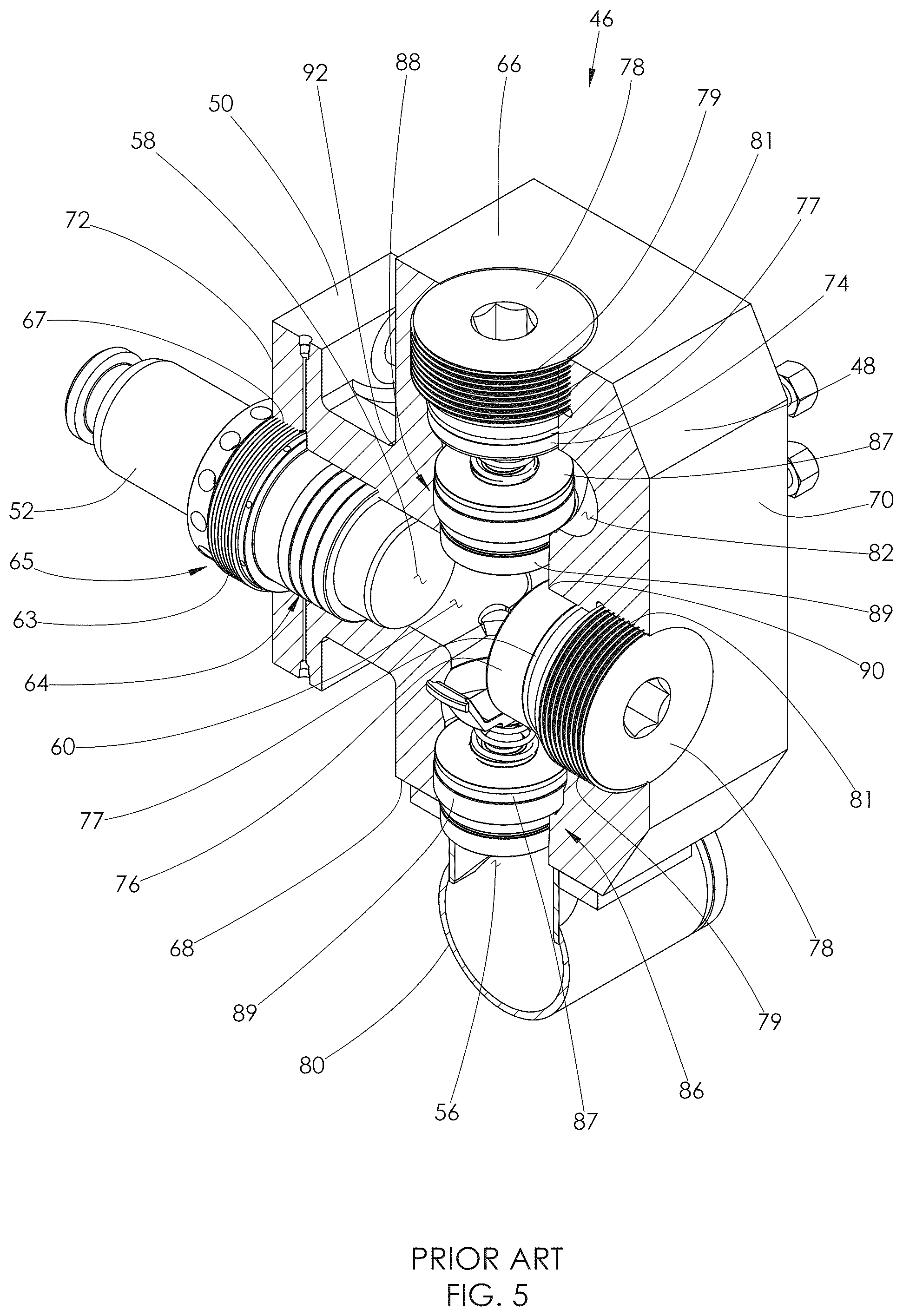 Patent US12338815 Figure 5 – Fluid end