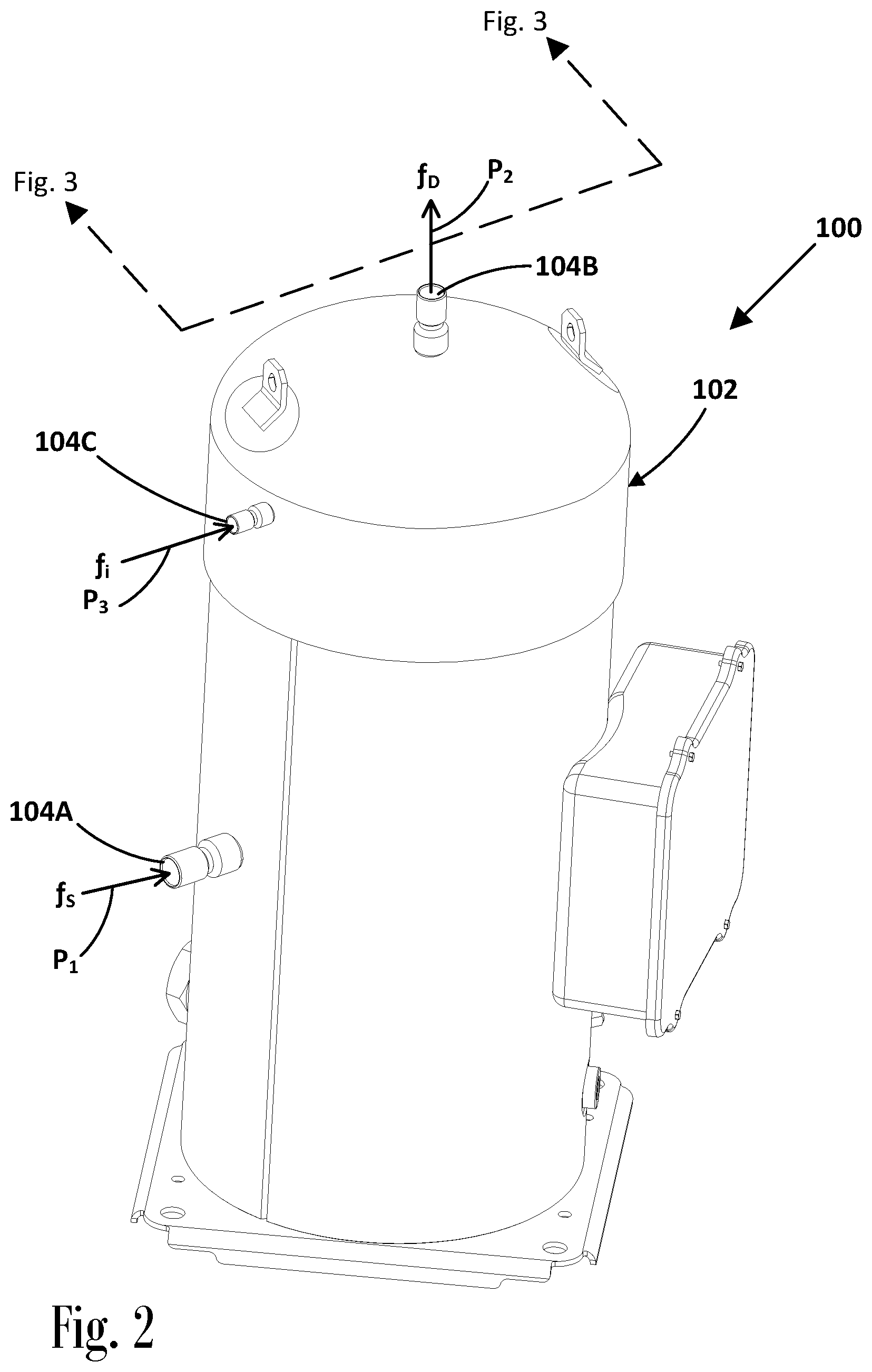 Patent US12338818 Figure 5 – Scroll compressor with intermediate injection