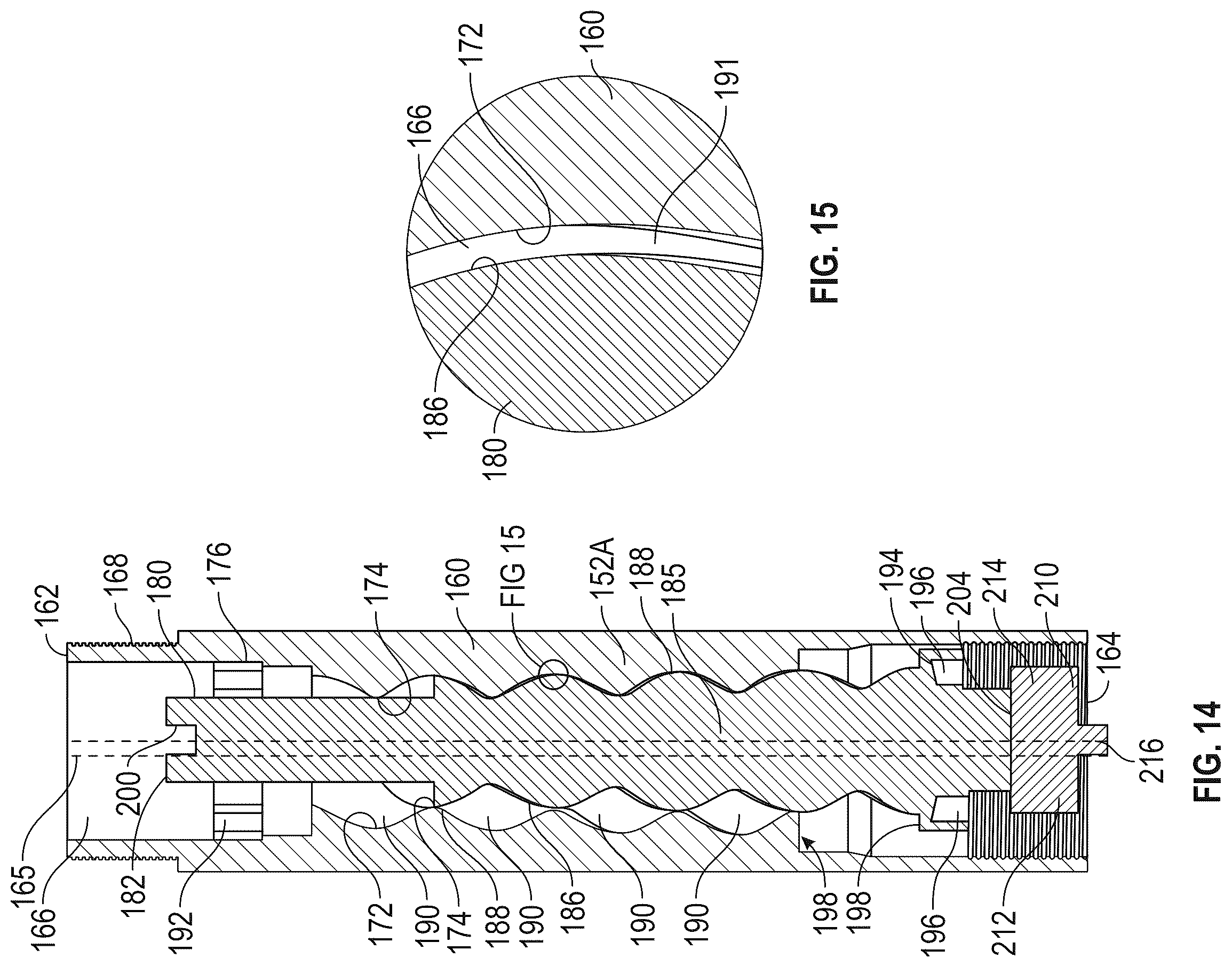 Patent US12338819 Figure 10 – Progressing cavity devices and assemblies for coupling multiple stages of progressing cavity devices