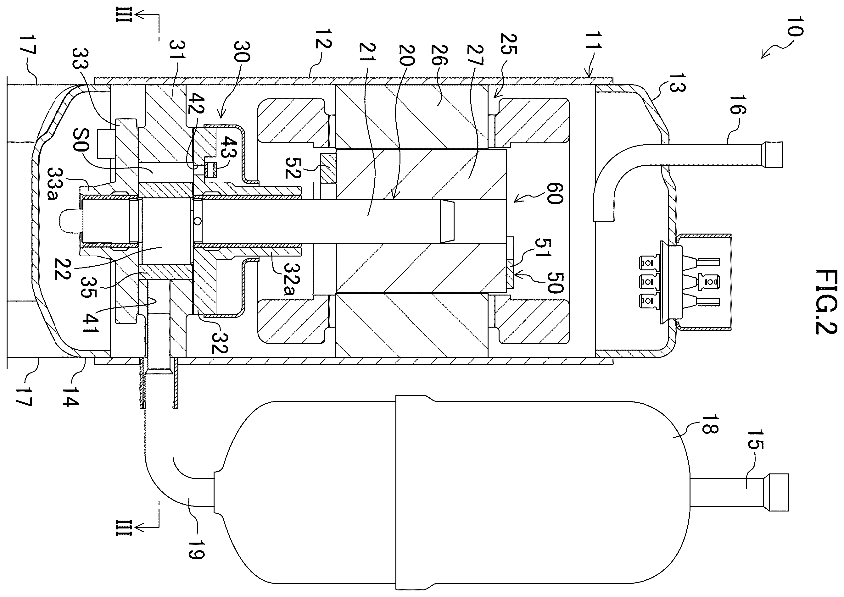 Patent US12338822 Figure 2 – Compressor and refrigeration device