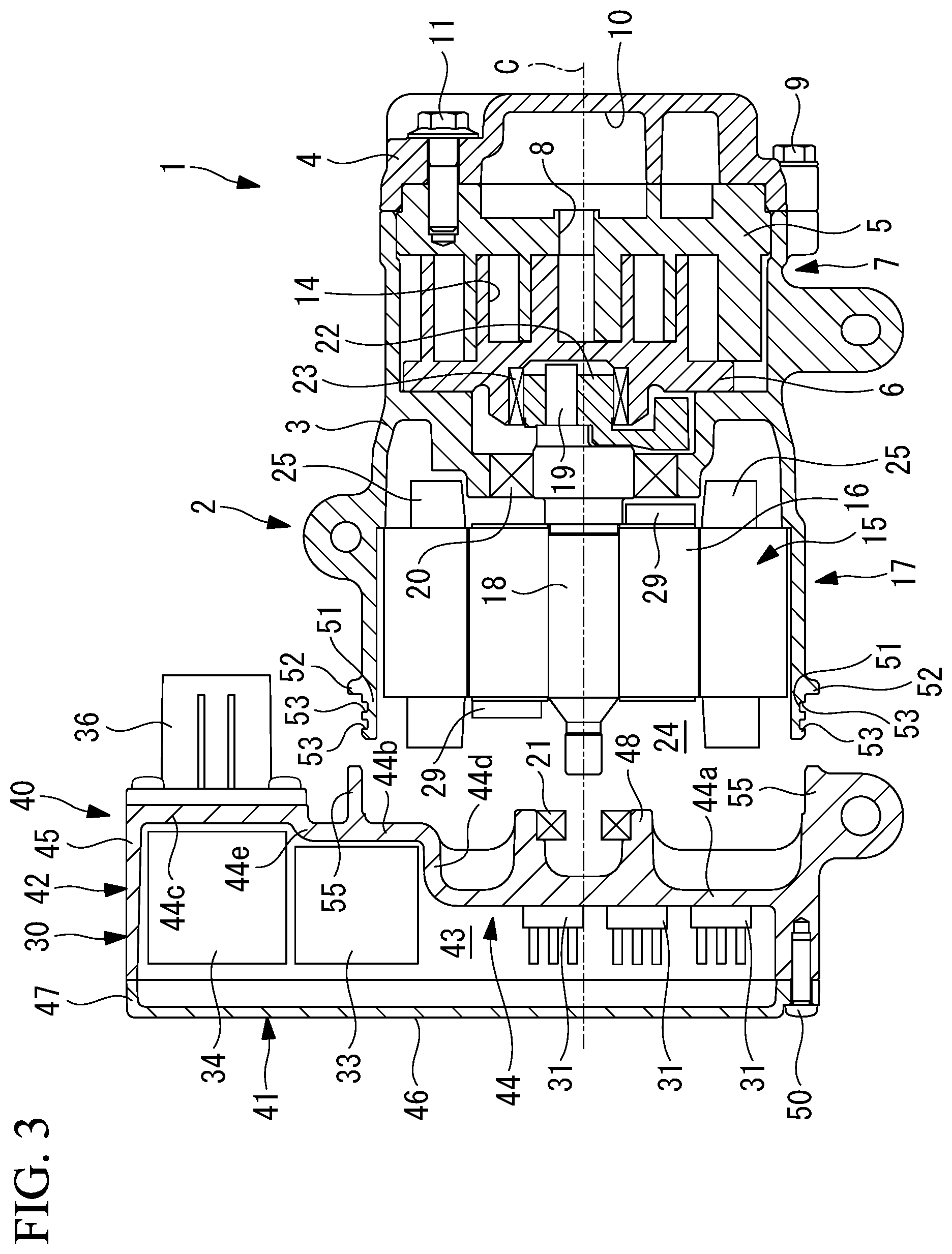 Patent US12338824 Figure 3 – Electric compressor