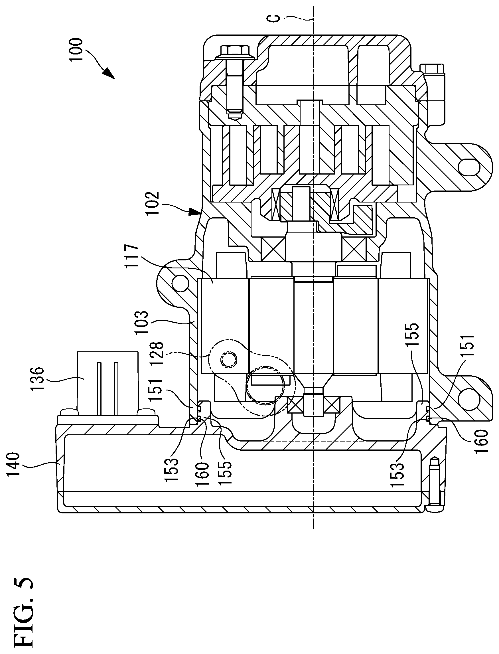 Patent US12338824 Figure 5 – Electric compressor