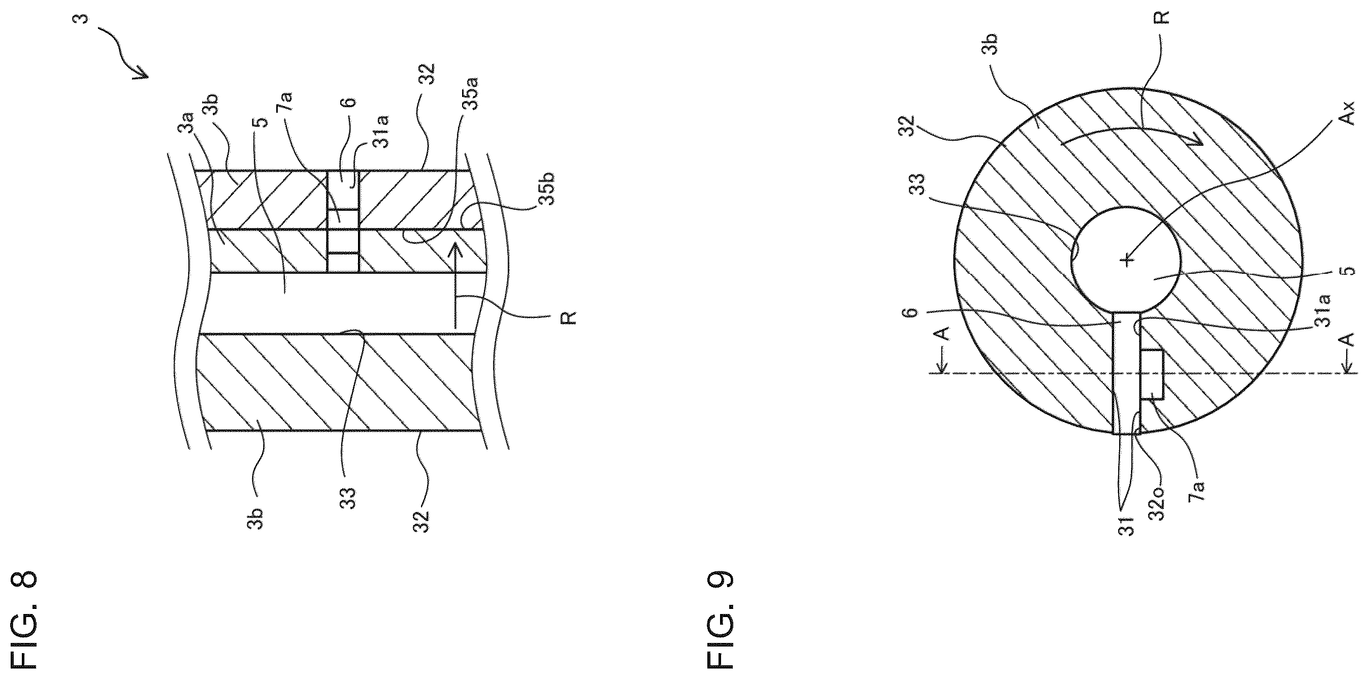 Patent US12338825 Figure 5 – Bearing structure, compressor, and refrigeration cycle apparatus with foreign matter separator