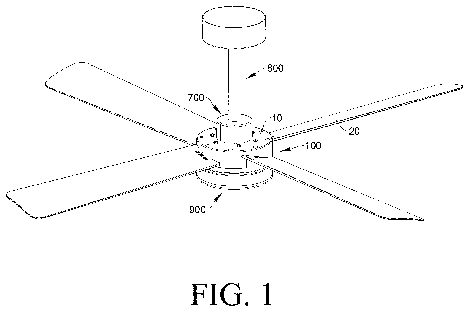 Patent US12338834 Figure 1 – Fan device