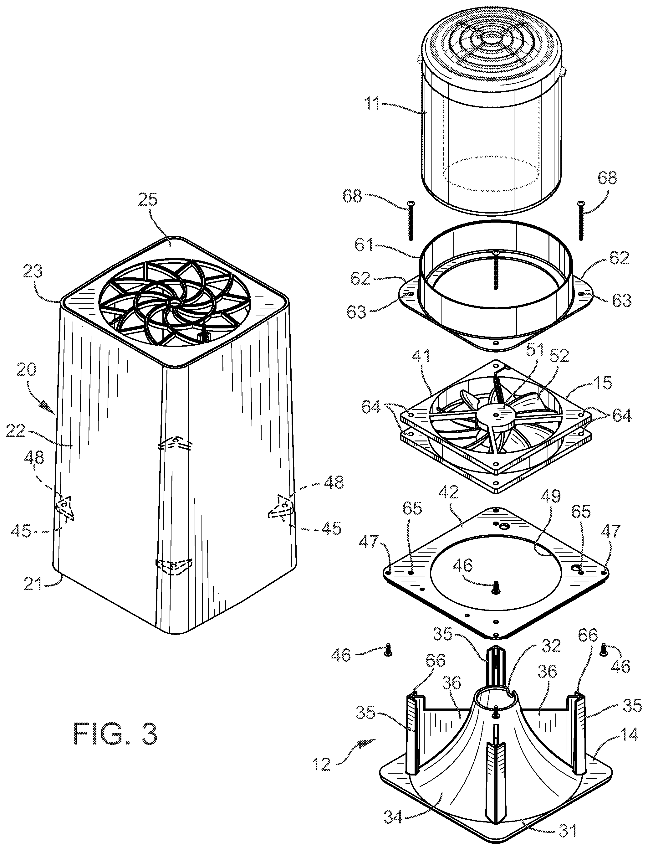 Patent US12338835 Figure 3 – Fan diffuser assembly and method