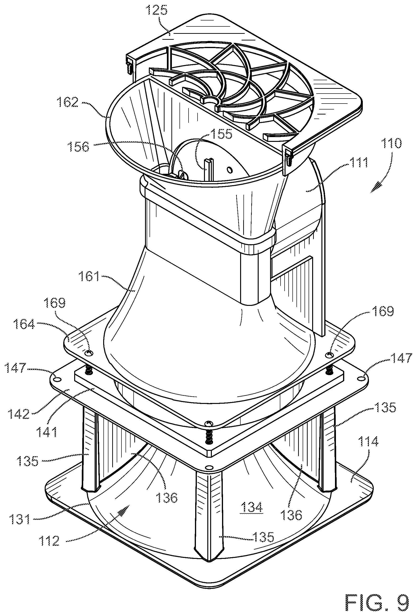 Patent US12338835 Figure 8 – Fan diffuser assembly and method