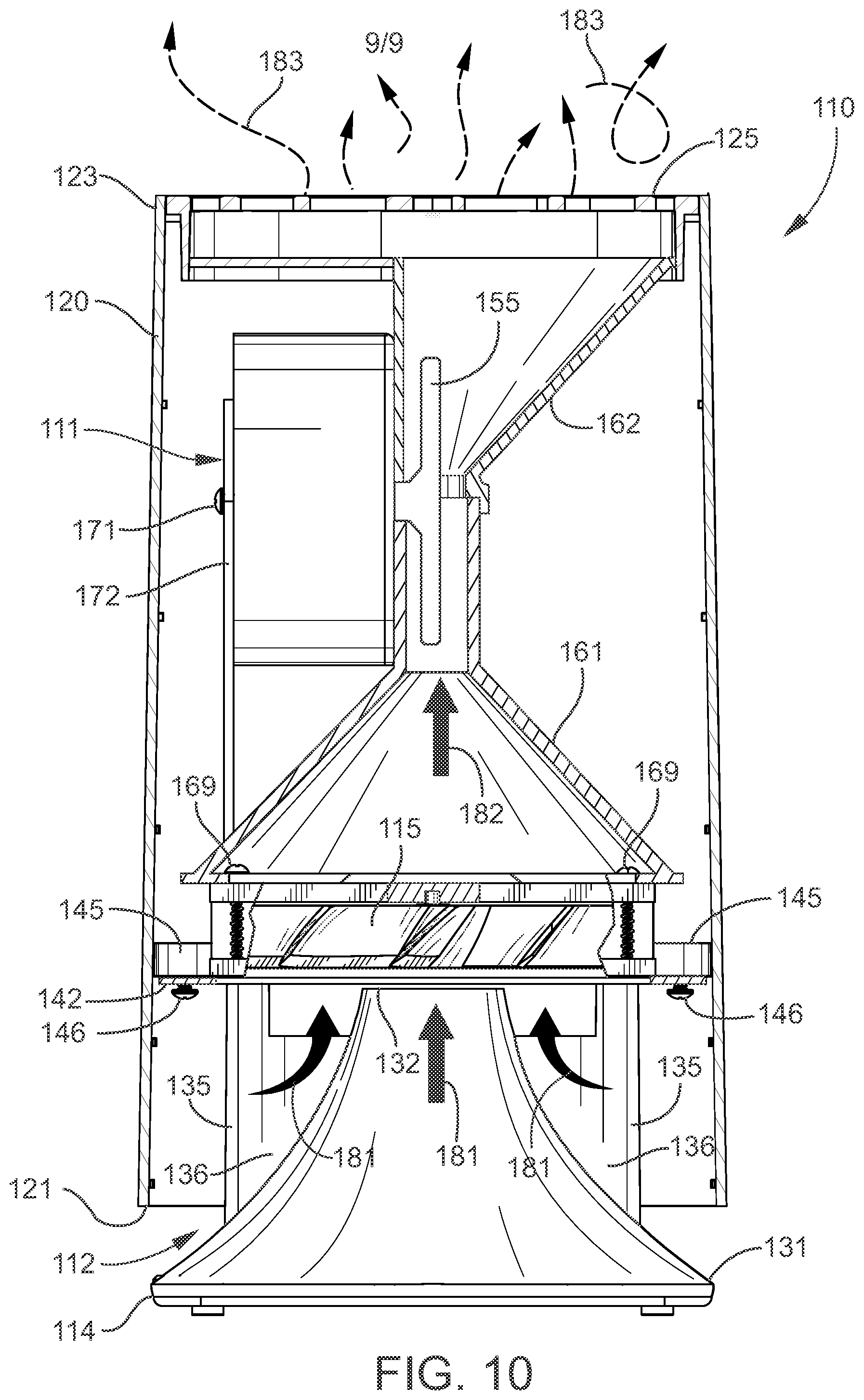 Patent US12338835 Figure 9 – Fan diffuser assembly and method