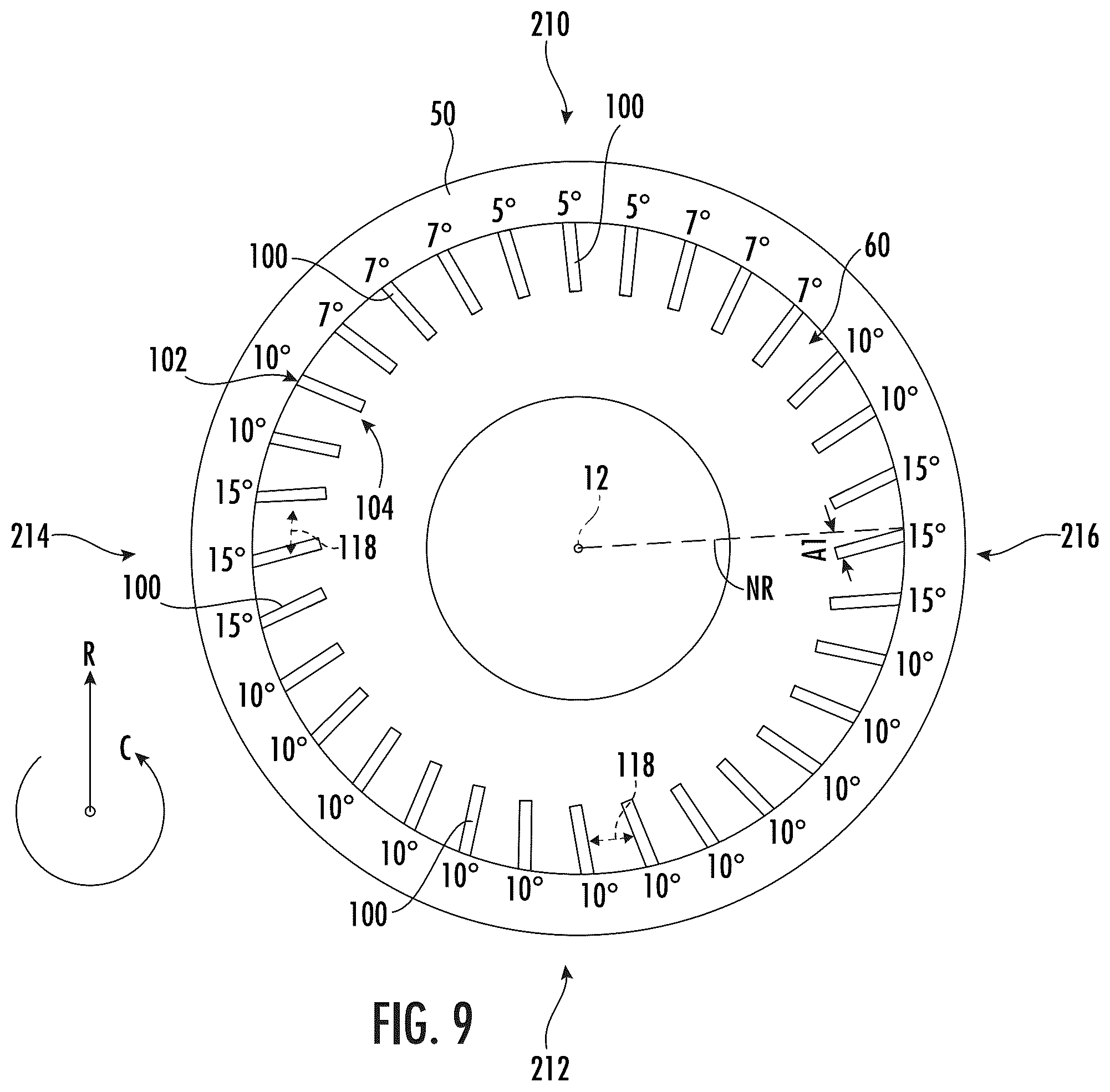 Patent US12338837 Figure 7 – Turbofan engine having angled inlet pre-swirl vanes