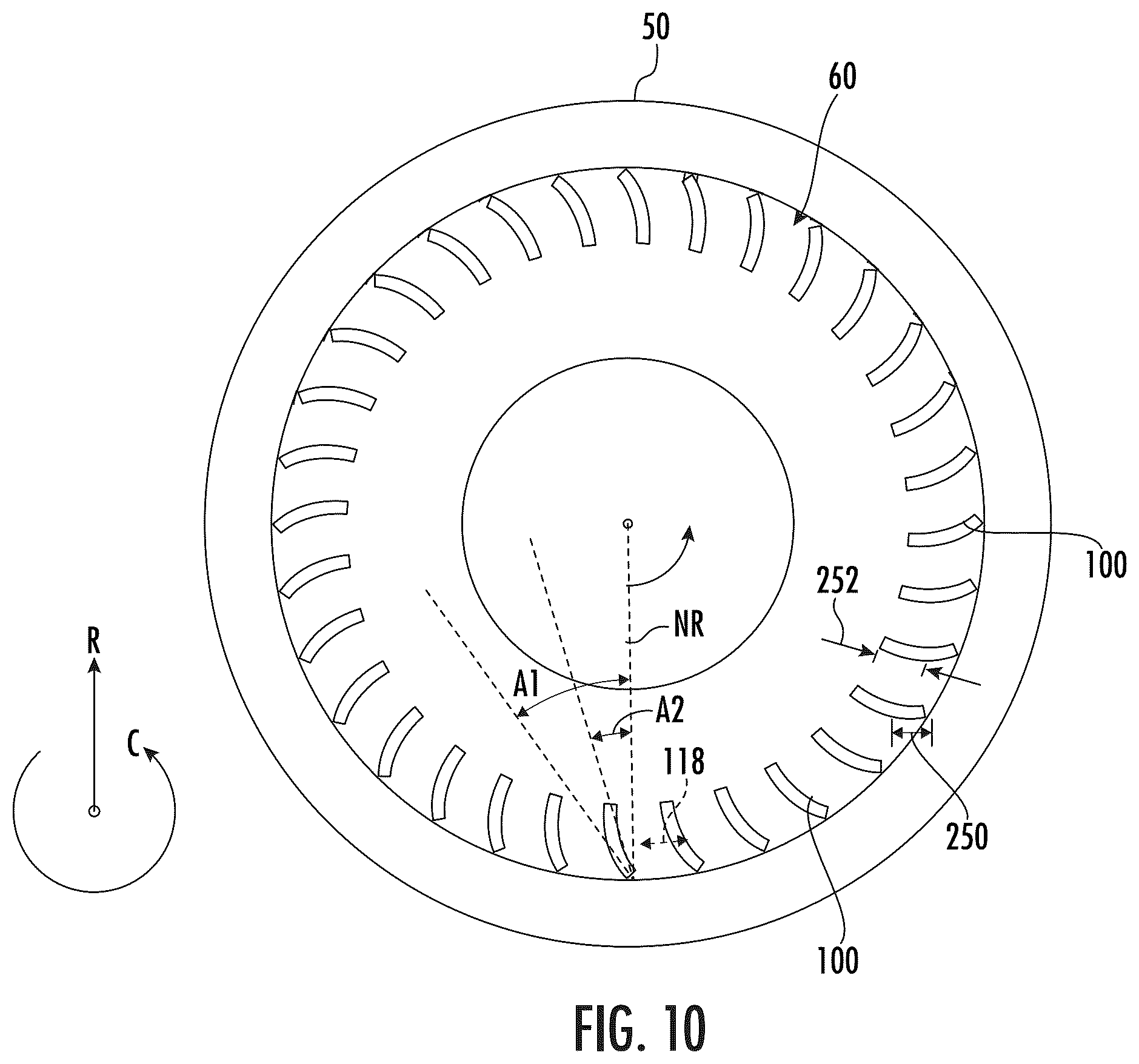 Patent US12338837 Figure 8 – Turbofan engine having angled inlet pre-swirl vanes
