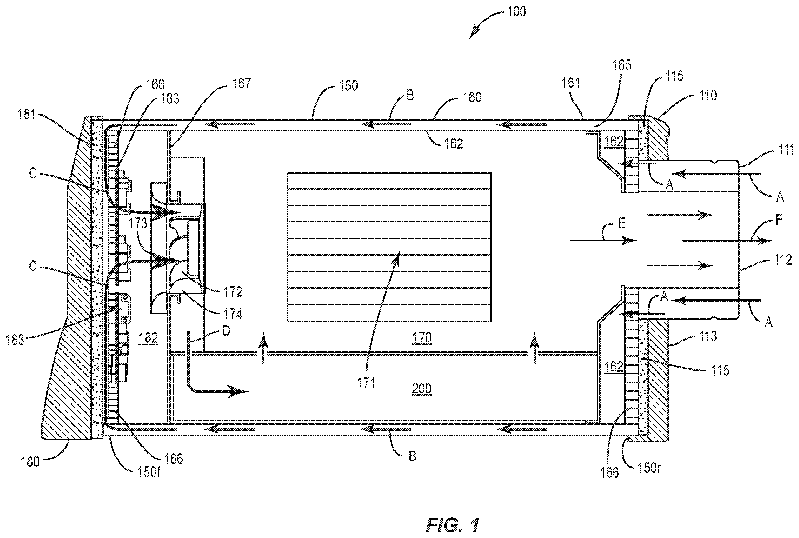 Patent US12338840 — Blower and air filter assembly — Figure 1