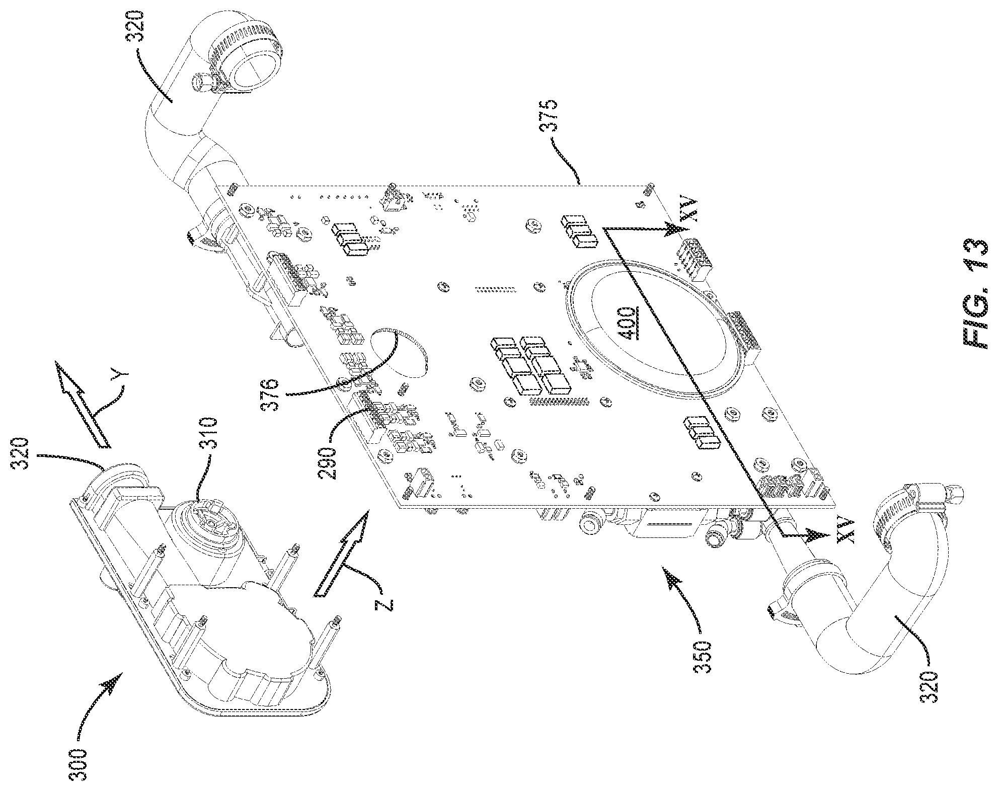 Patent US12338840 Figure 9 – Blower and air filter assembly