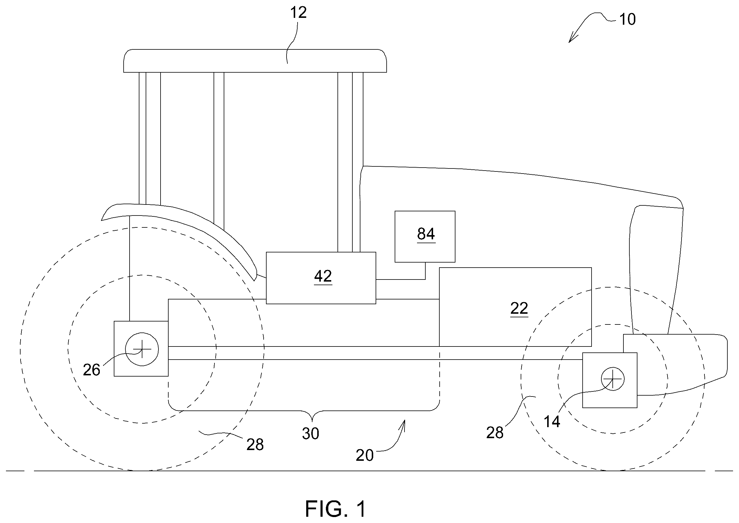 Patent US12338841 Figure 1 – Hydraulic arrangement and utility vehicle