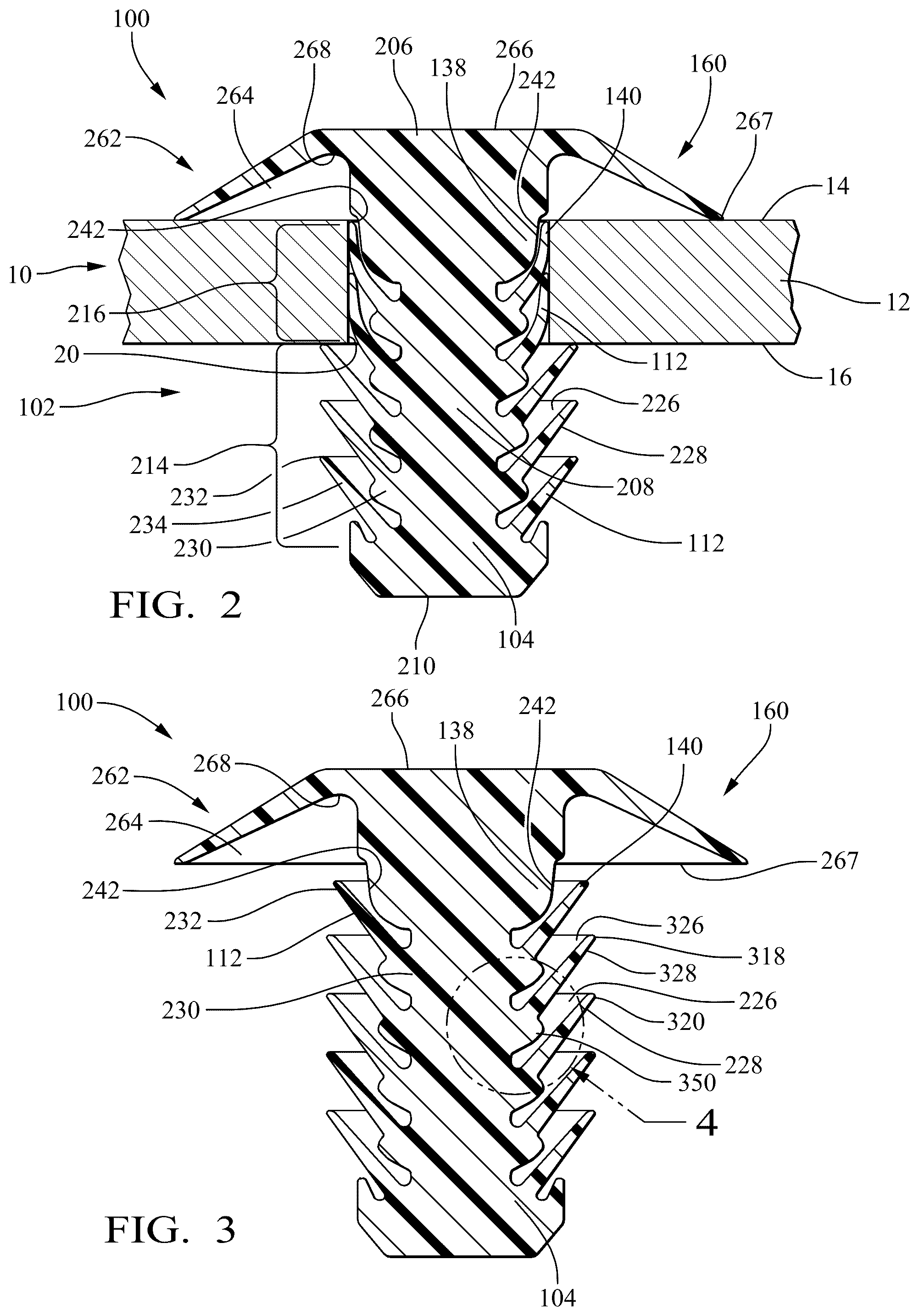 Patent US12338848 Figure 2 – Anti-wobble fir tree mount