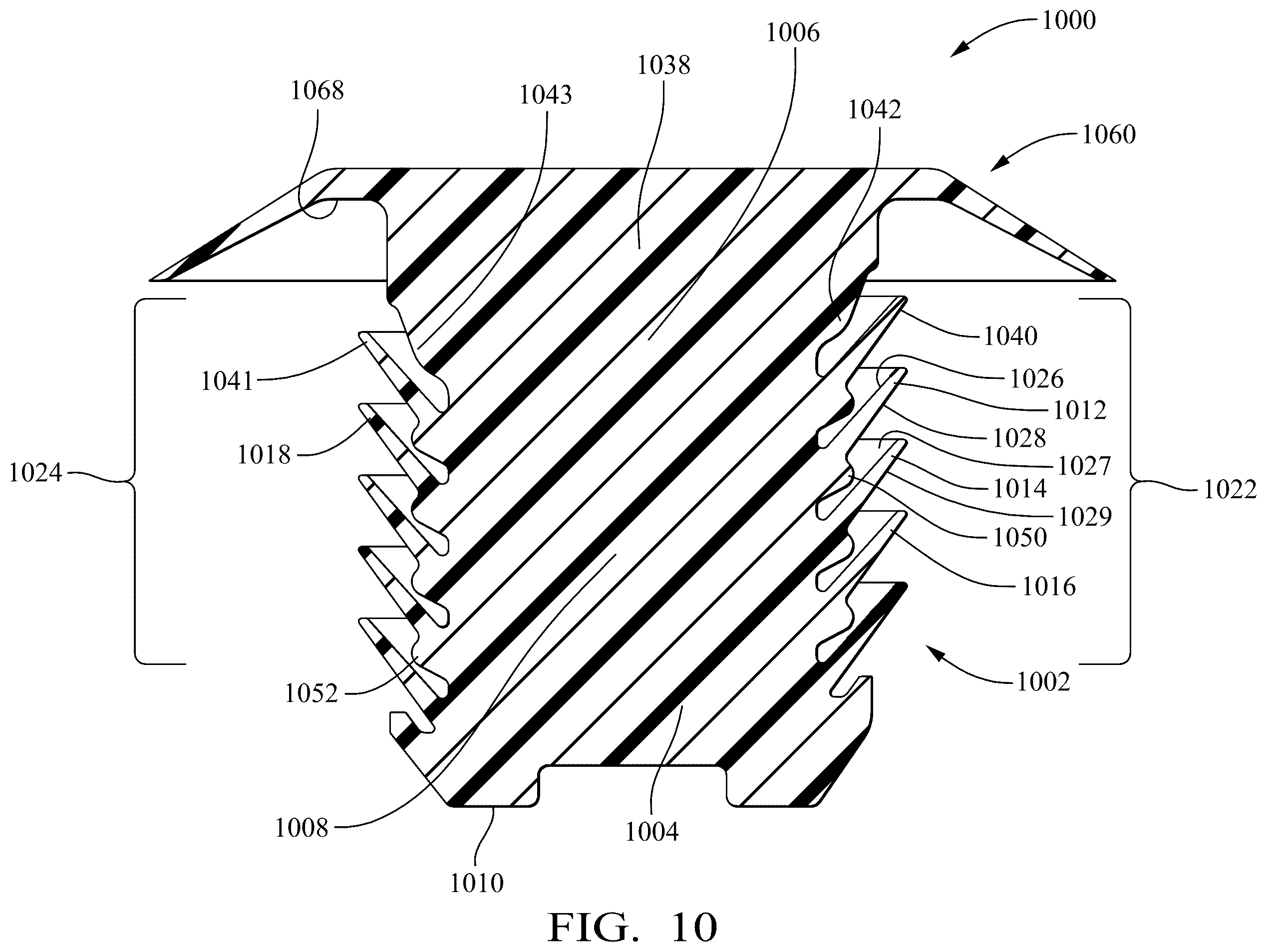 Patent US12338848 Figure 7 – Anti-wobble fir tree mount