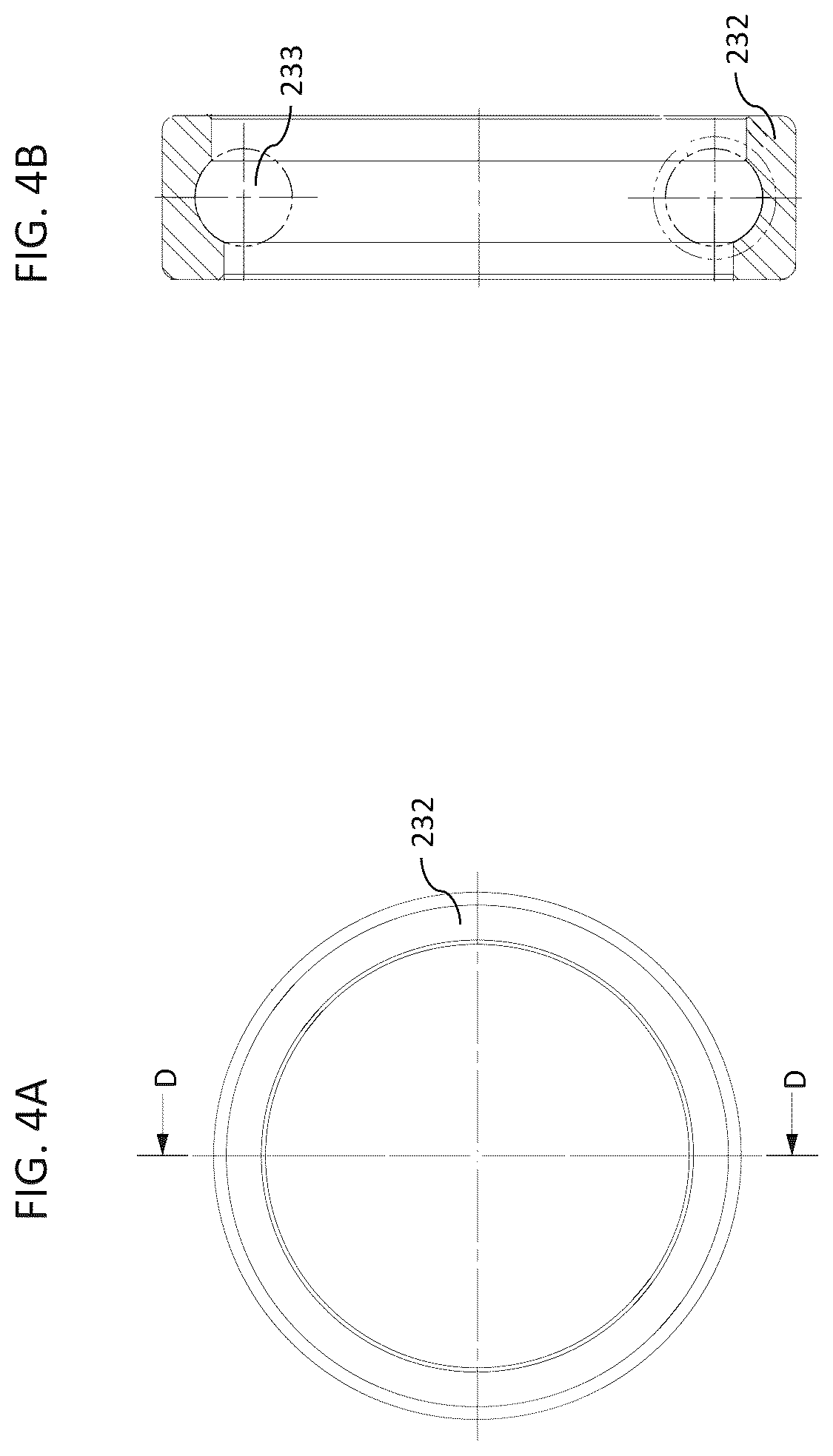 Patent US12338858 Figure 4 – Brake assembly with asymmetrical shoulder bearing