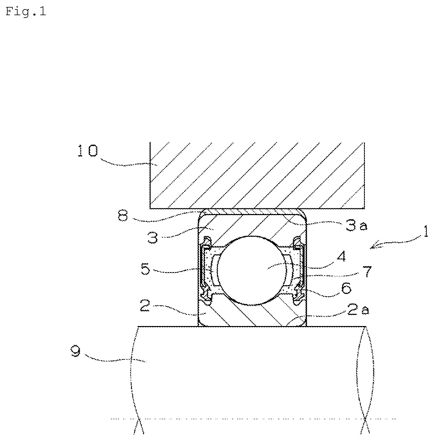 Patent US12338859 Figure 1 – Rolling bearing