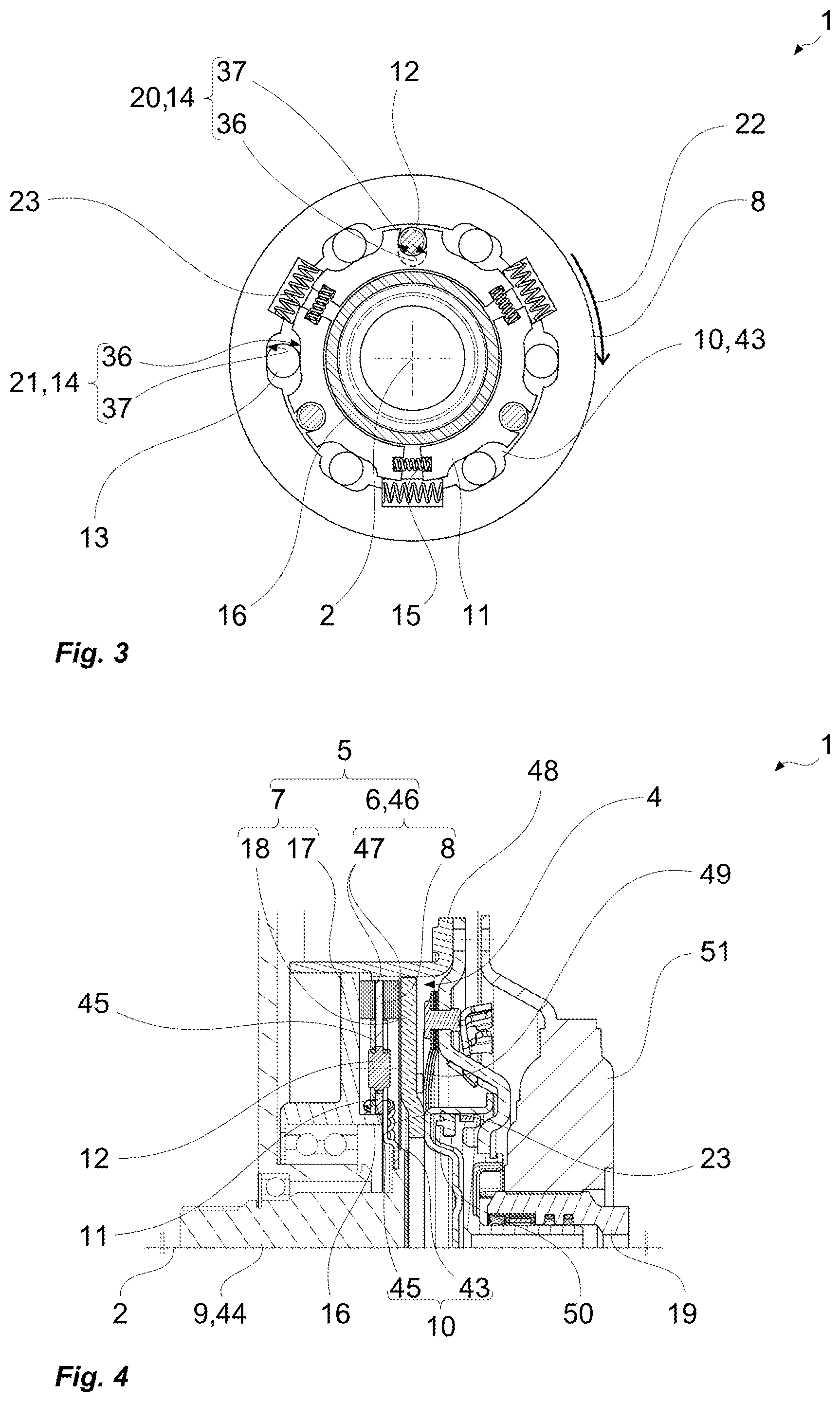 Patent US12338862 Figure 2 – Booster clutch with a rotational axis for a drive train