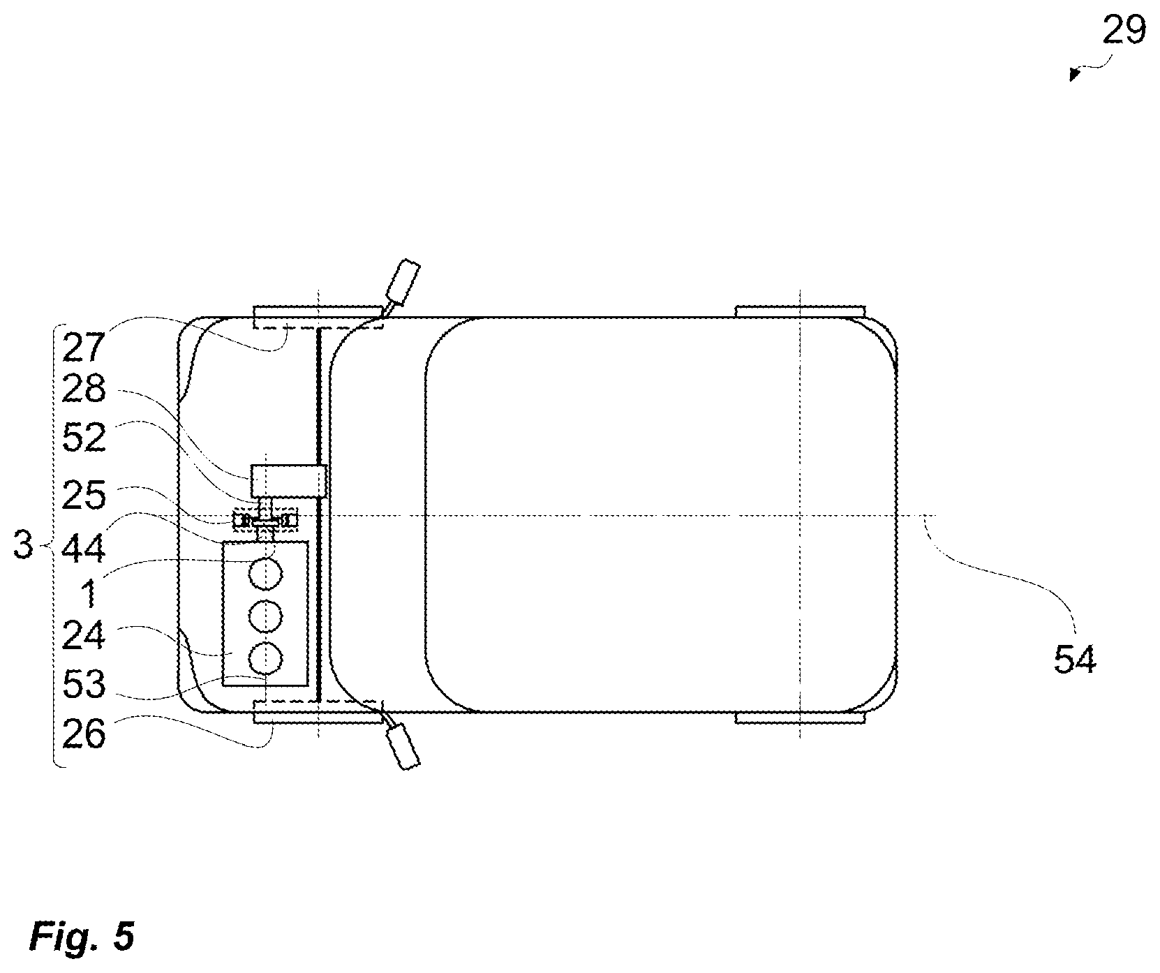 Patent US12338862 Figure 3 – Booster clutch with a rotational axis for a drive train