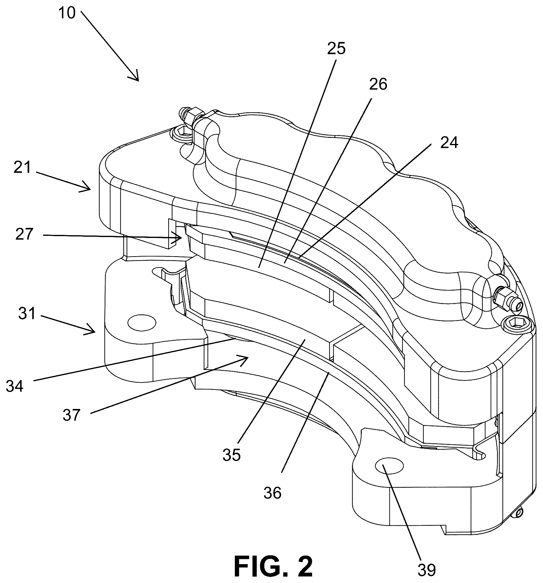 Patent US12338864 Figure 2 – Direct fit automotive brakes