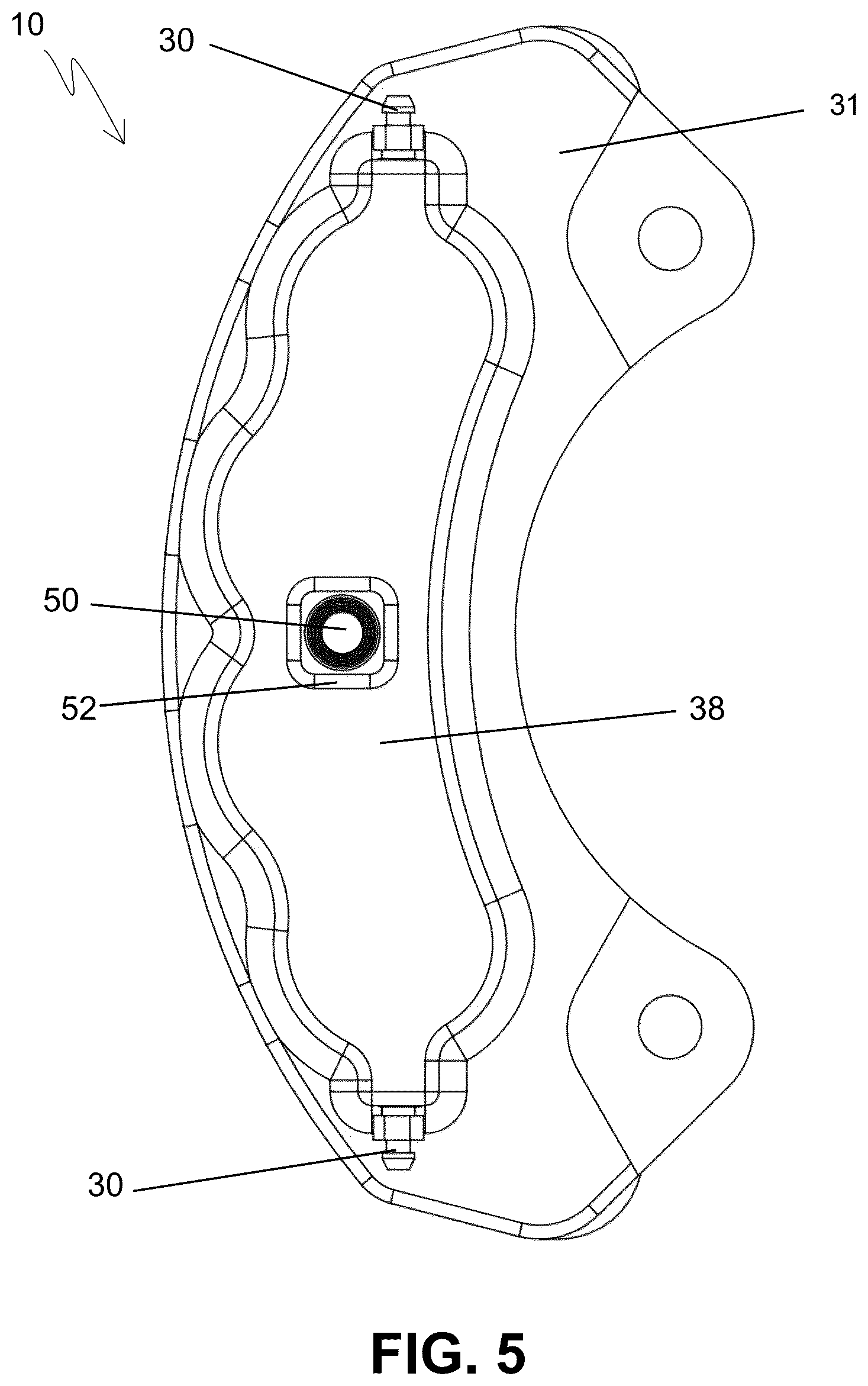 Patent US12338864 Figure 5 – Direct fit automotive brakes