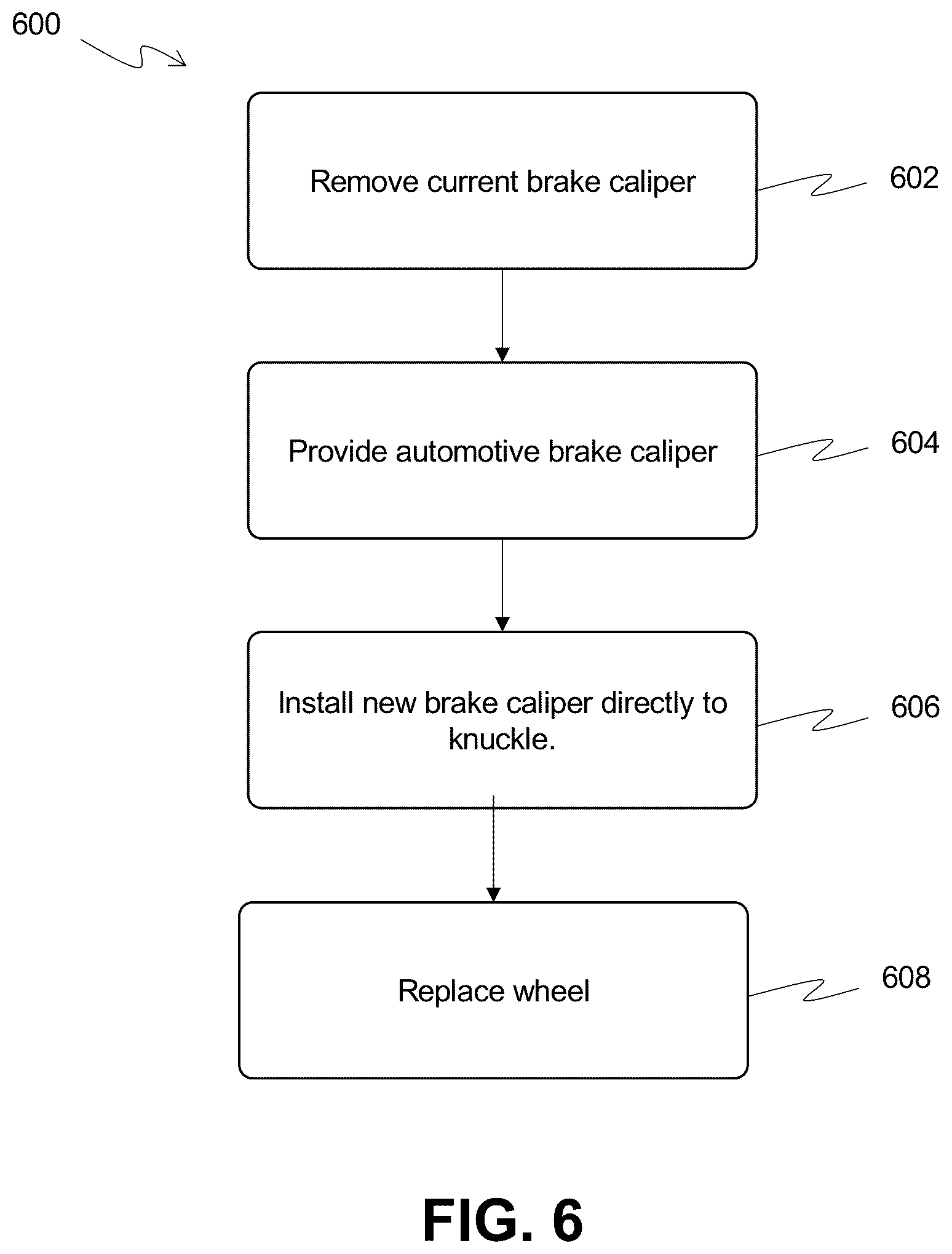 Patent US12338864 Figure 6 – Direct fit automotive brakes