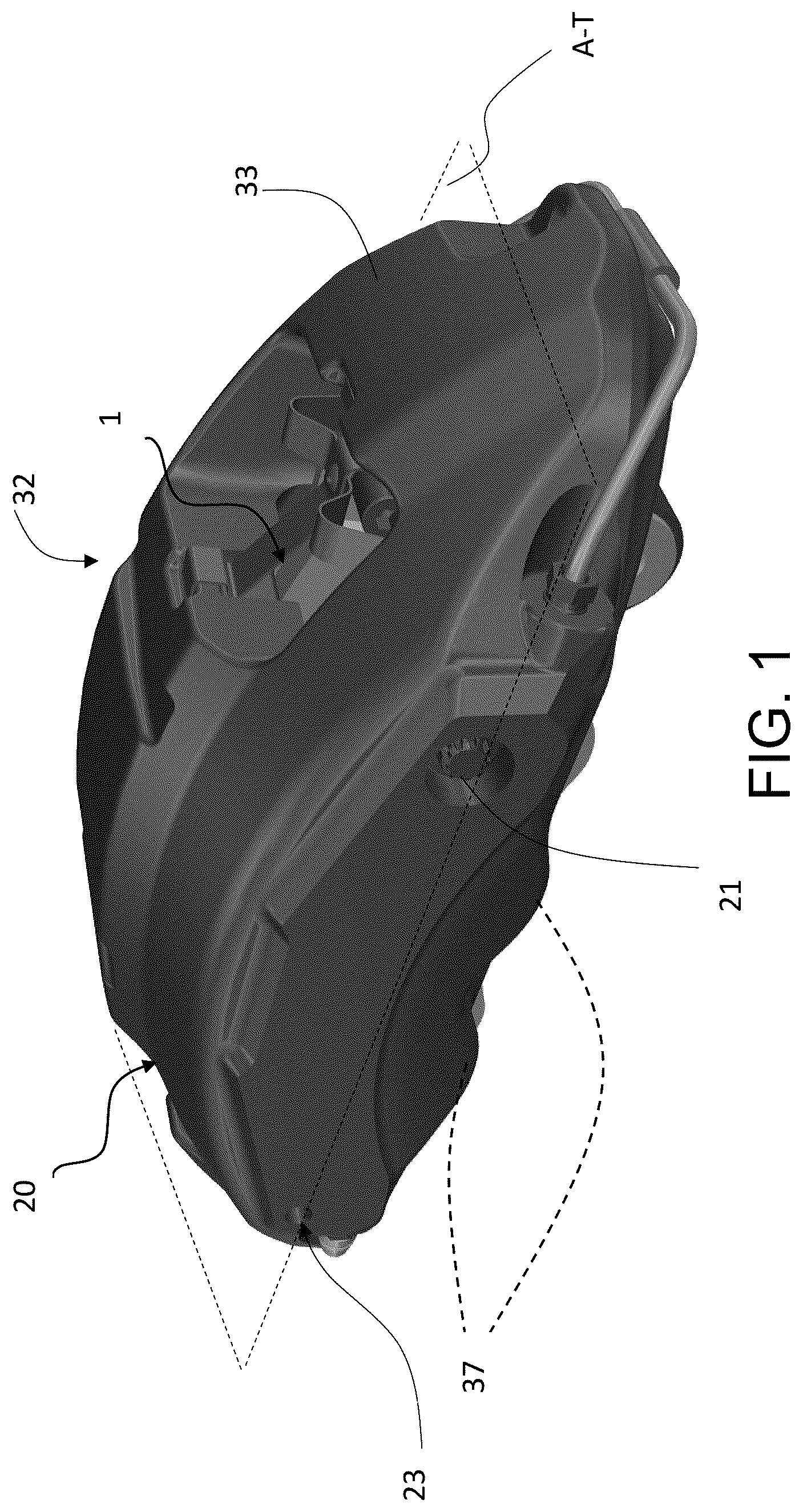 Patent US12338866 Figure 1 – Brake pad; pad assembly; brake caliper assembly