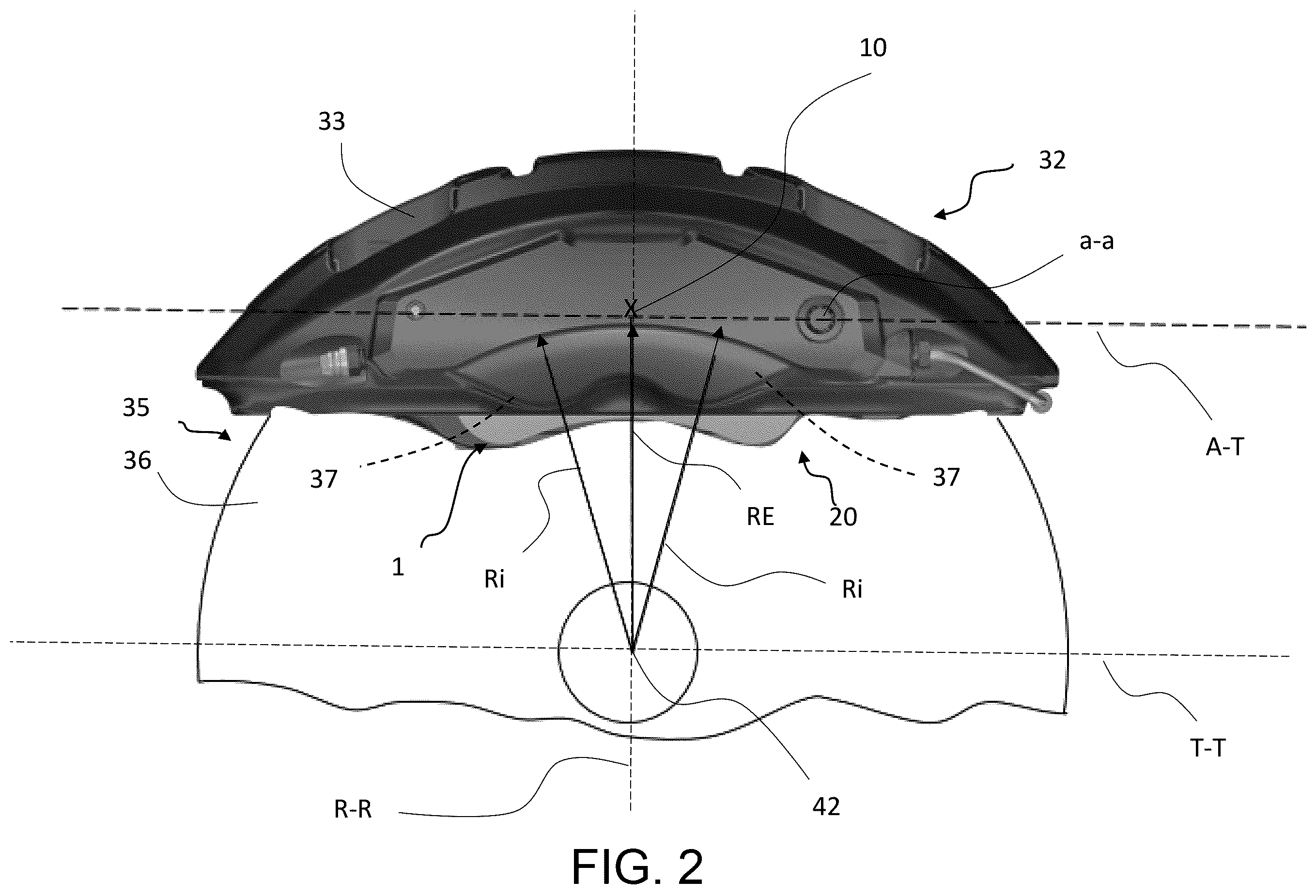 Patent US12338866 Figure 2 – Brake pad; pad assembly; brake caliper assembly