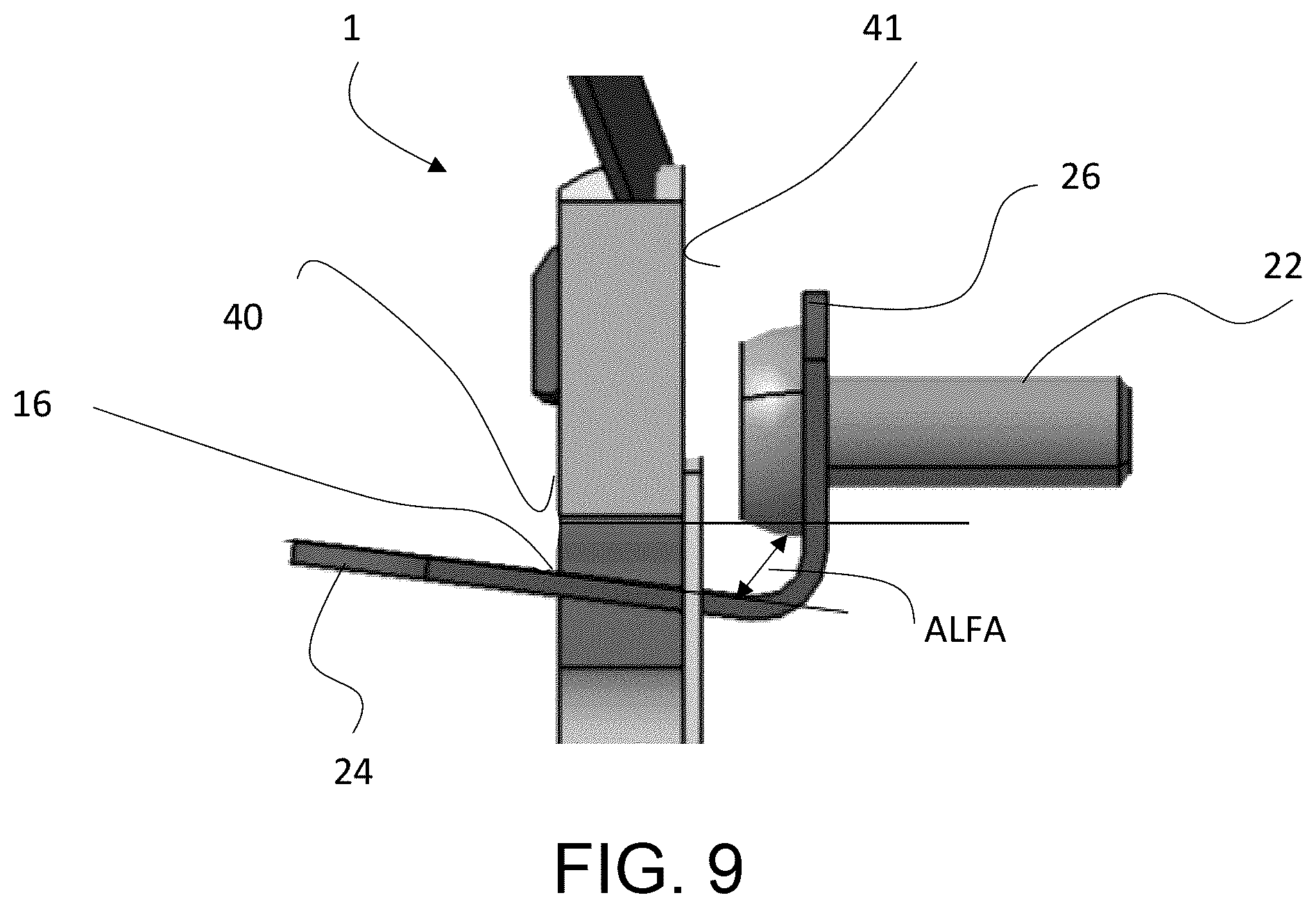 Patent US12338866 Figure 9 – Brake pad; pad assembly; brake caliper assembly