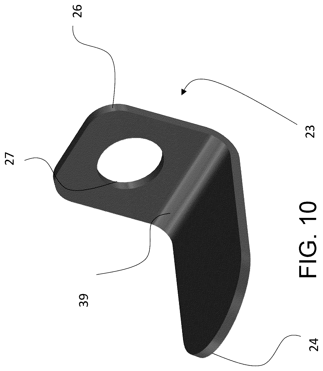 Patent US12338866 Figure 10 – Brake pad; pad assembly; brake caliper assembly