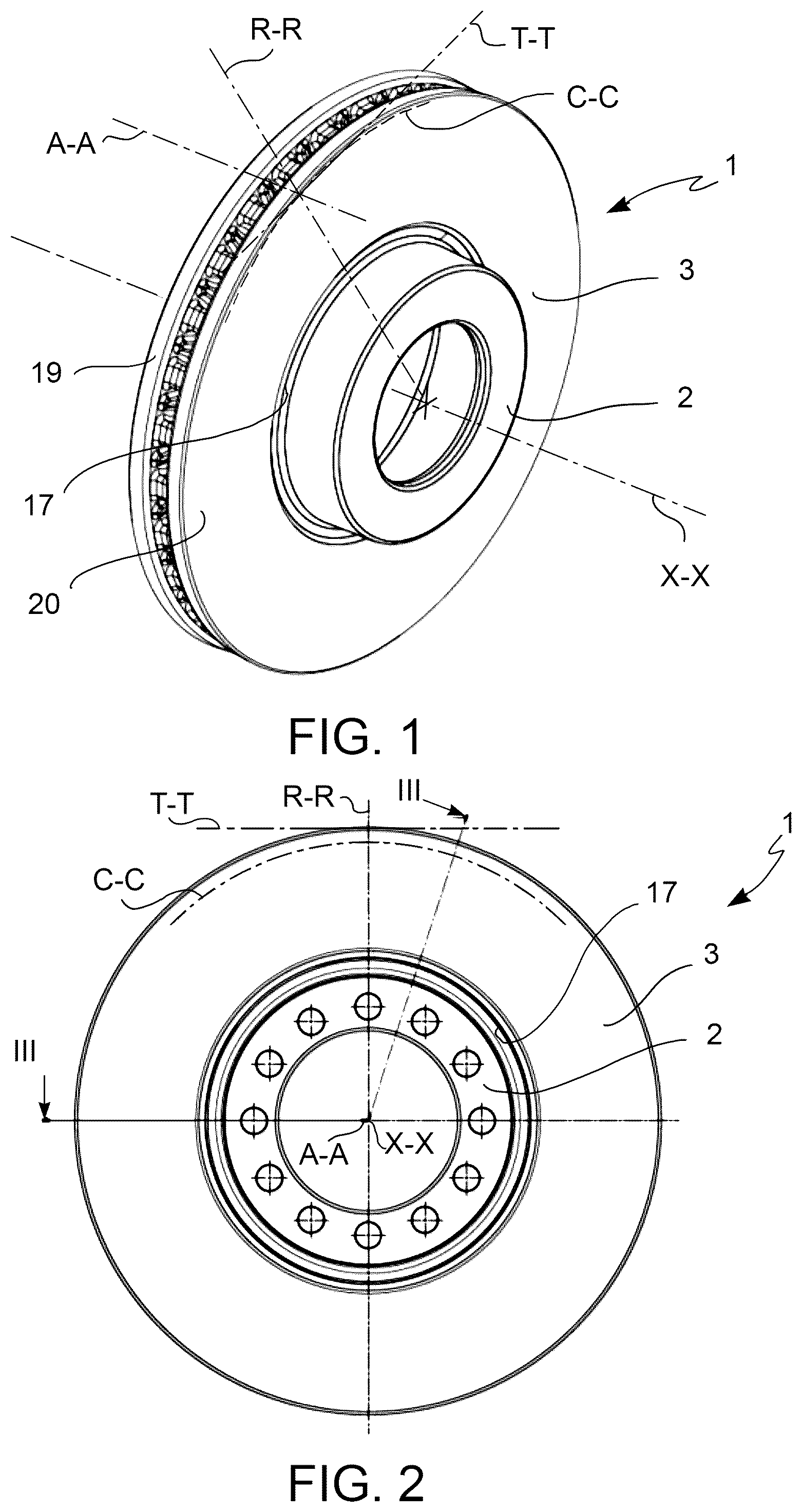 Patent US12338867 Figure 1 – Disk brake disk, disk brake and manufacturing method