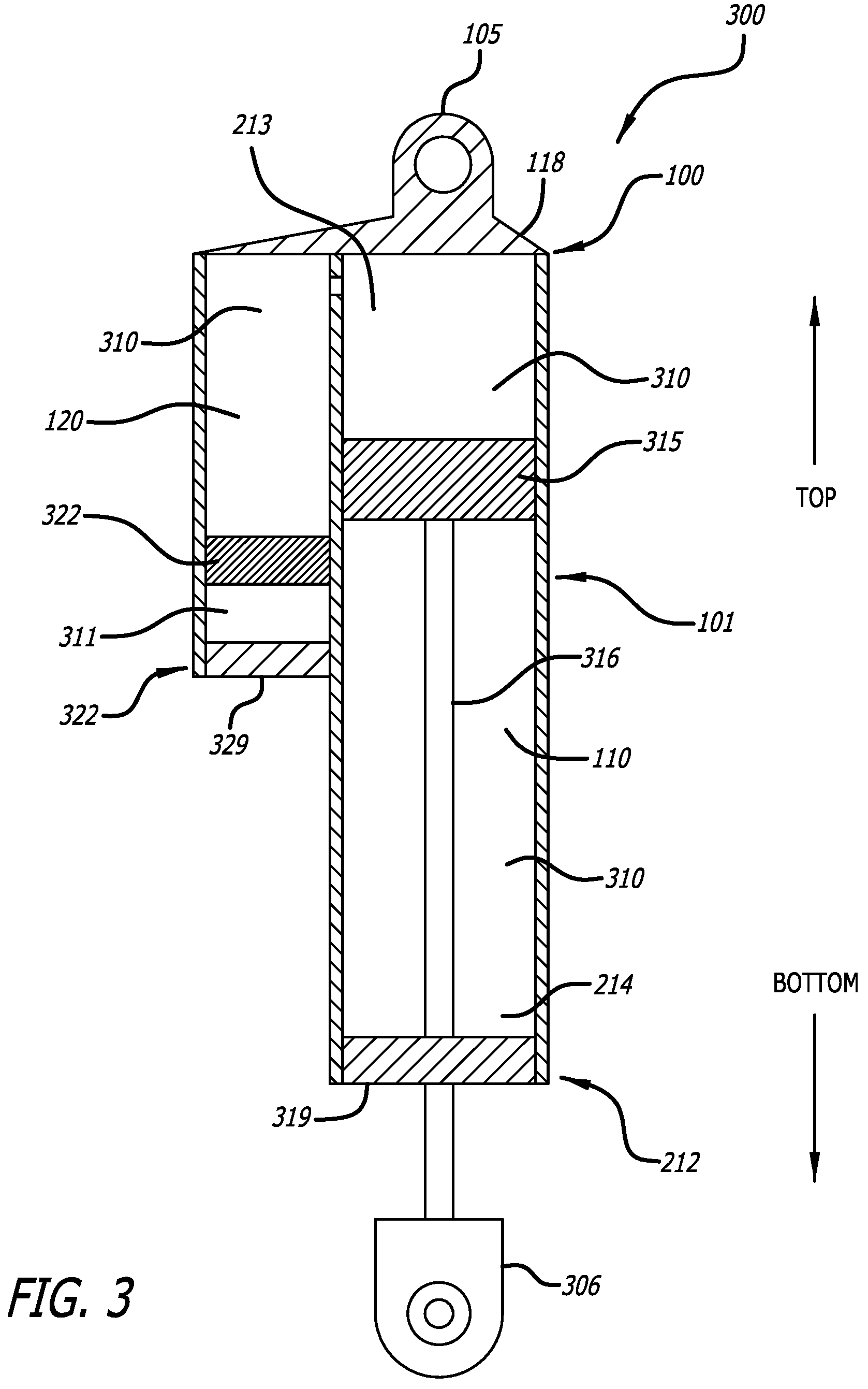 Patent US12338873 Figure 4 – Single piece shock body