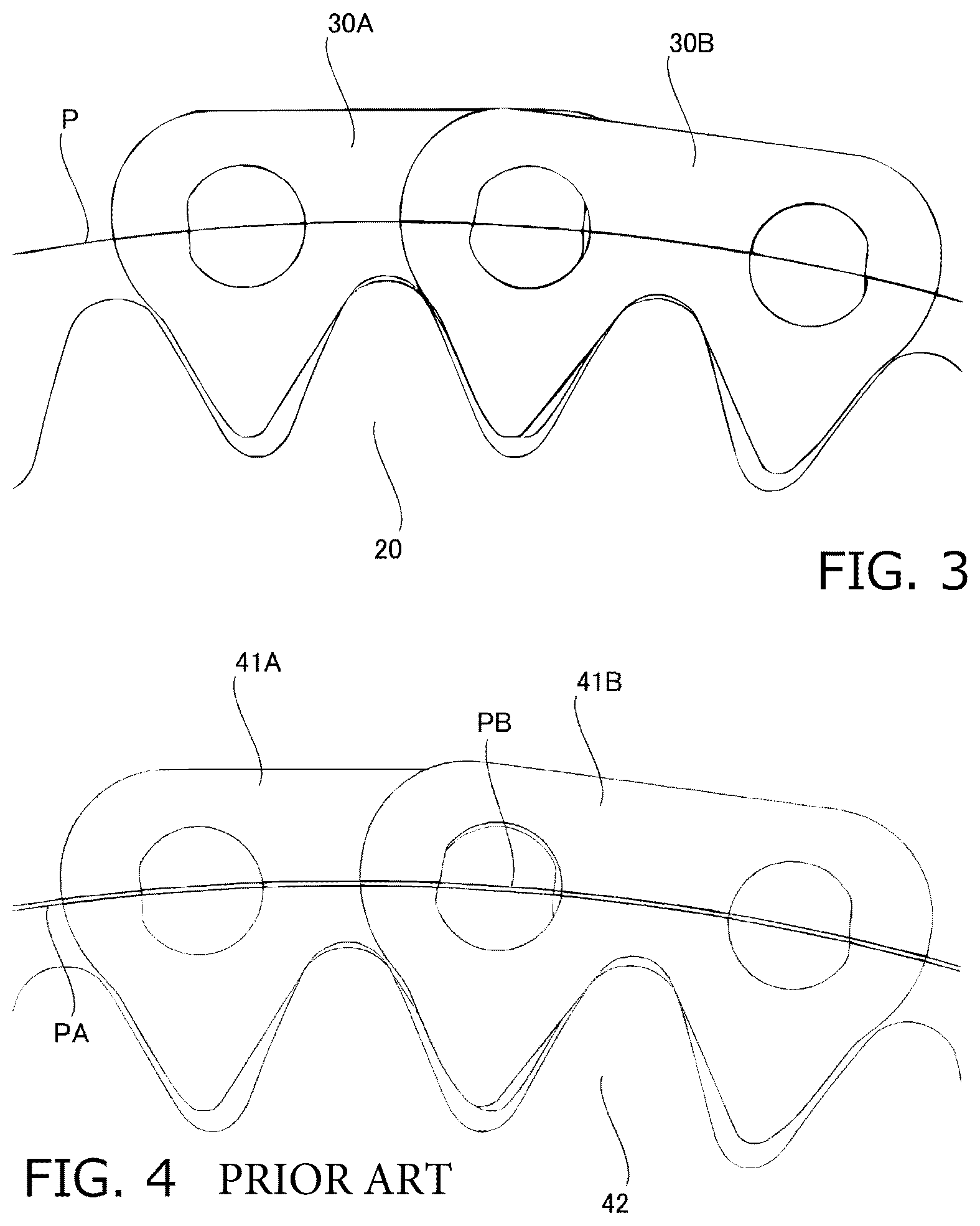 Patent US12338875 Figure 2 – Silent chain and chain drive system